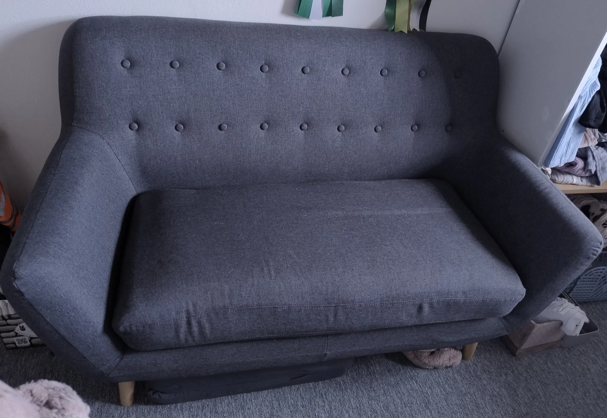 2-personers sofa mørkegrå