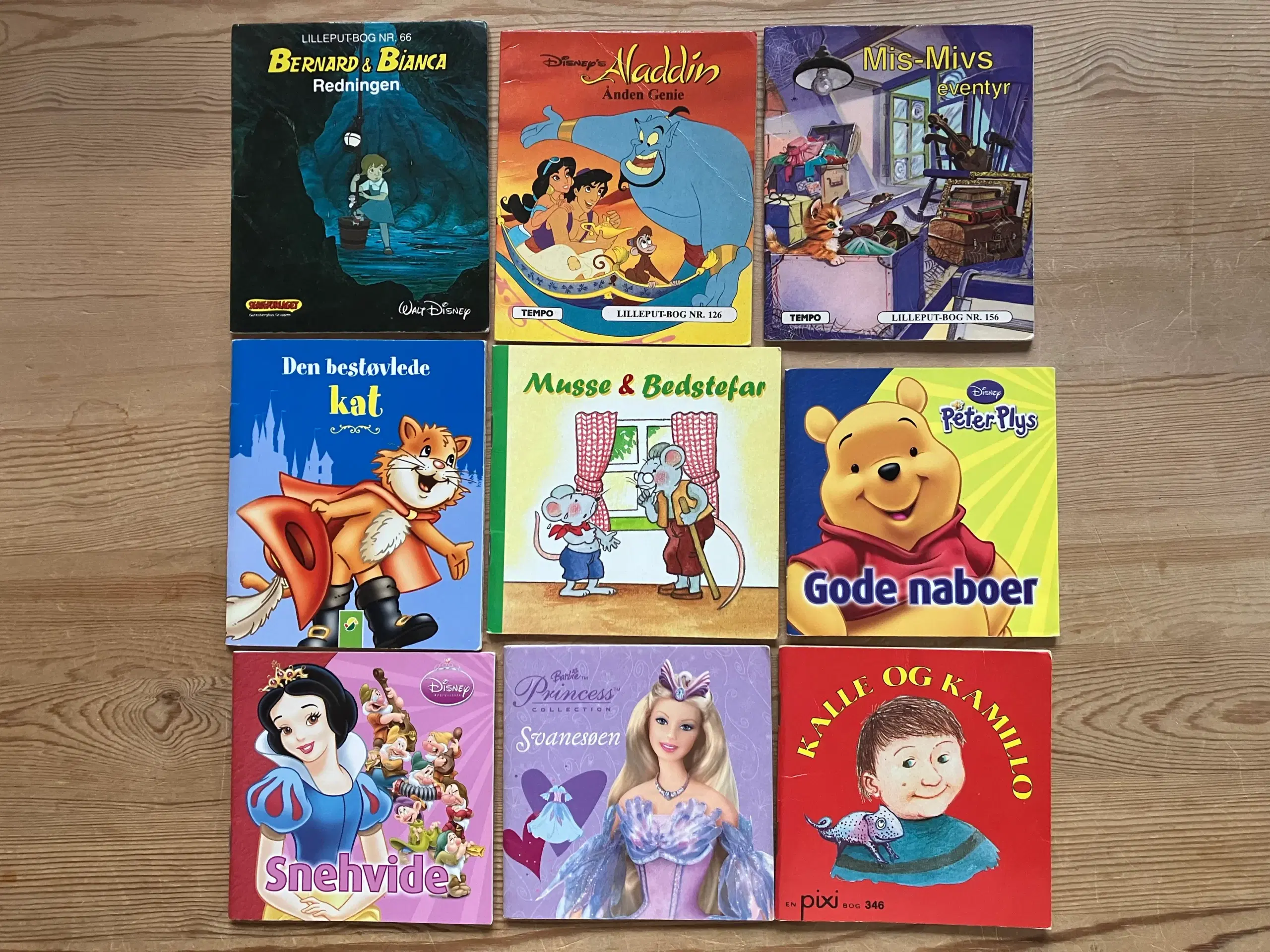 9 x 9 børnebøger bla Lilleput Disney mm