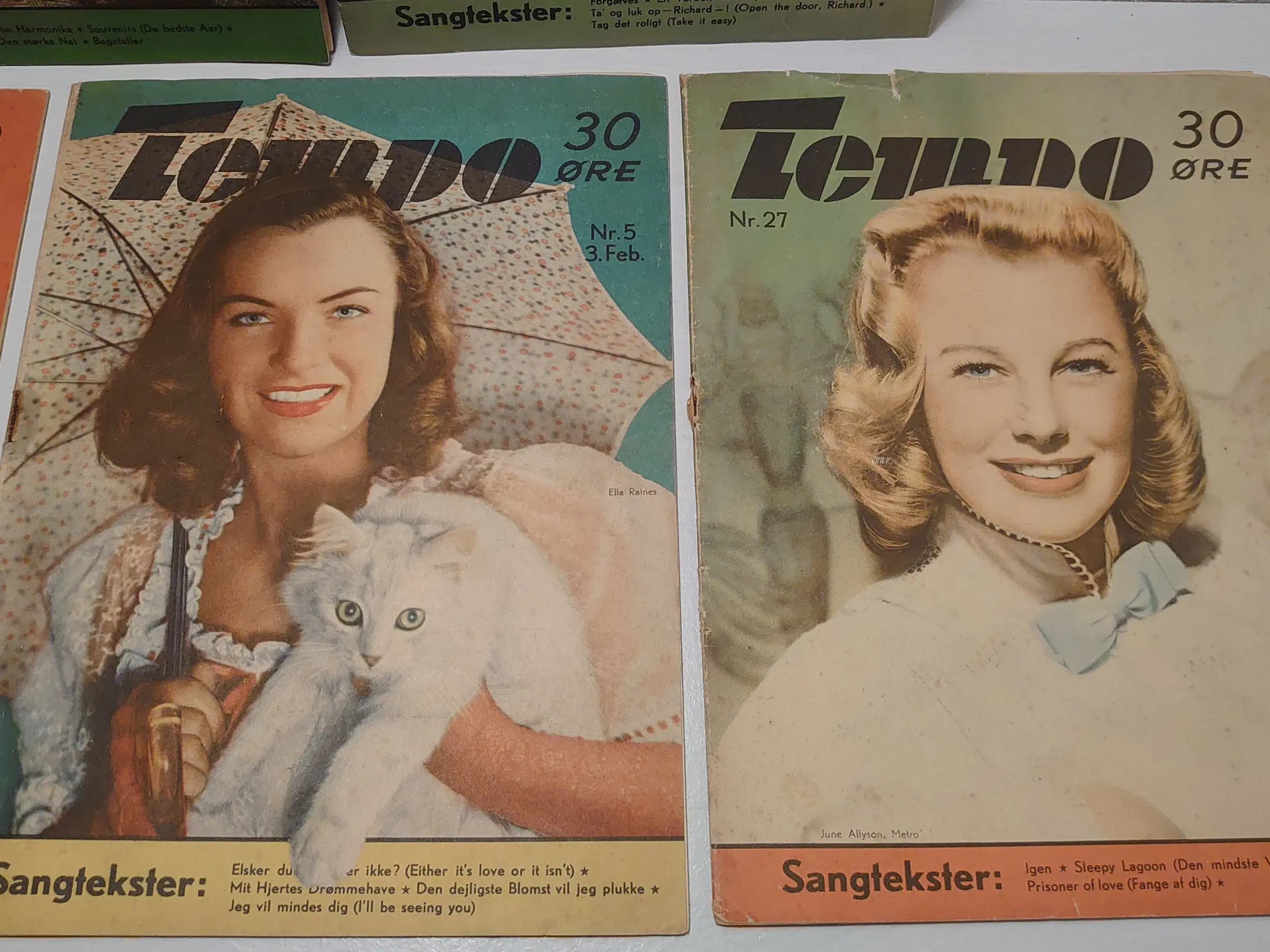 5 stk sjældne "Tempo" fra 1947 og 48