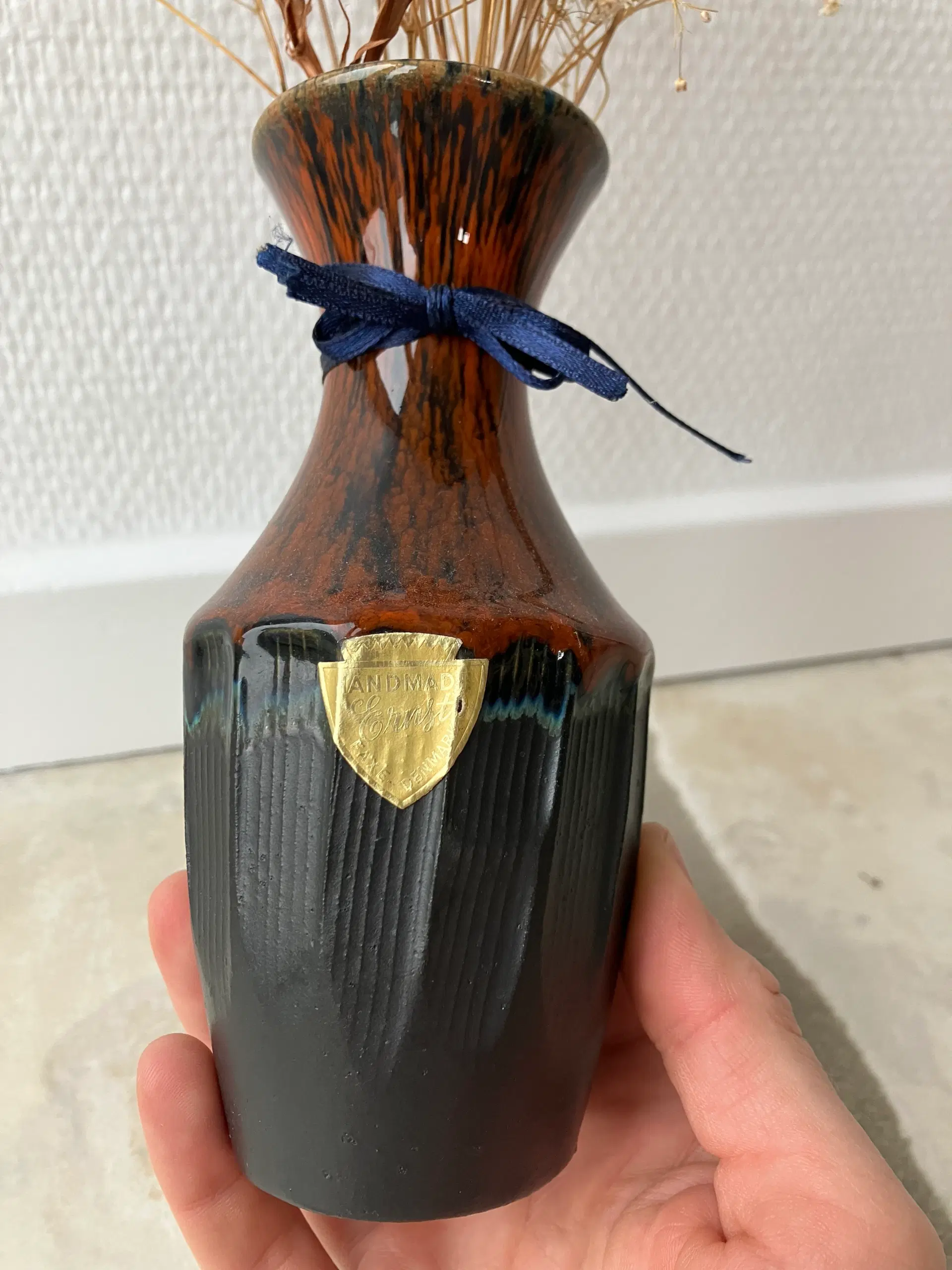 Håndlavet vase fra Ernst Keramik Faxe