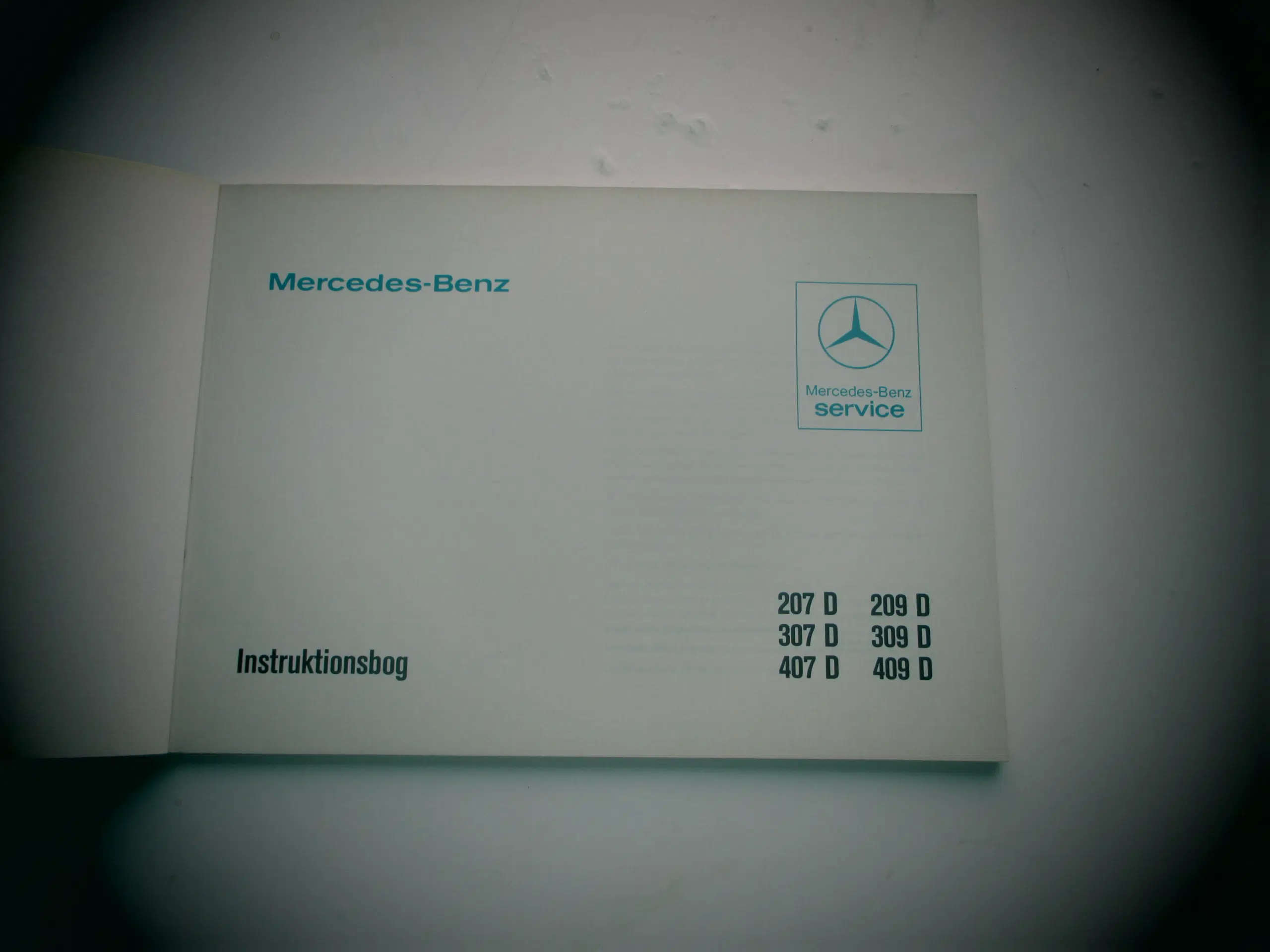 Instruktionsbog  Mercedes  fra 207 d + andre