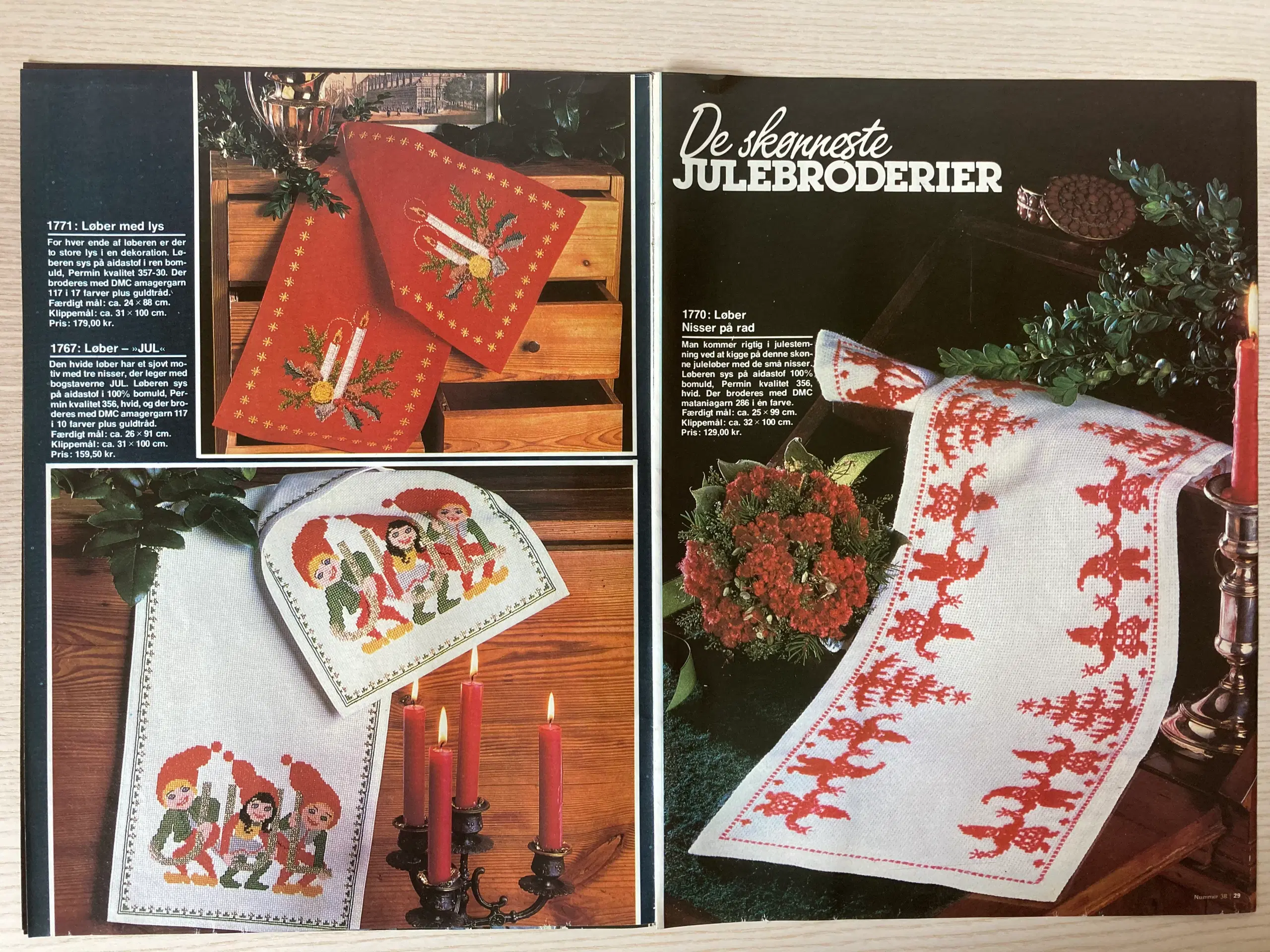 9 julebroderimønstre incl Femina møark 38/1983