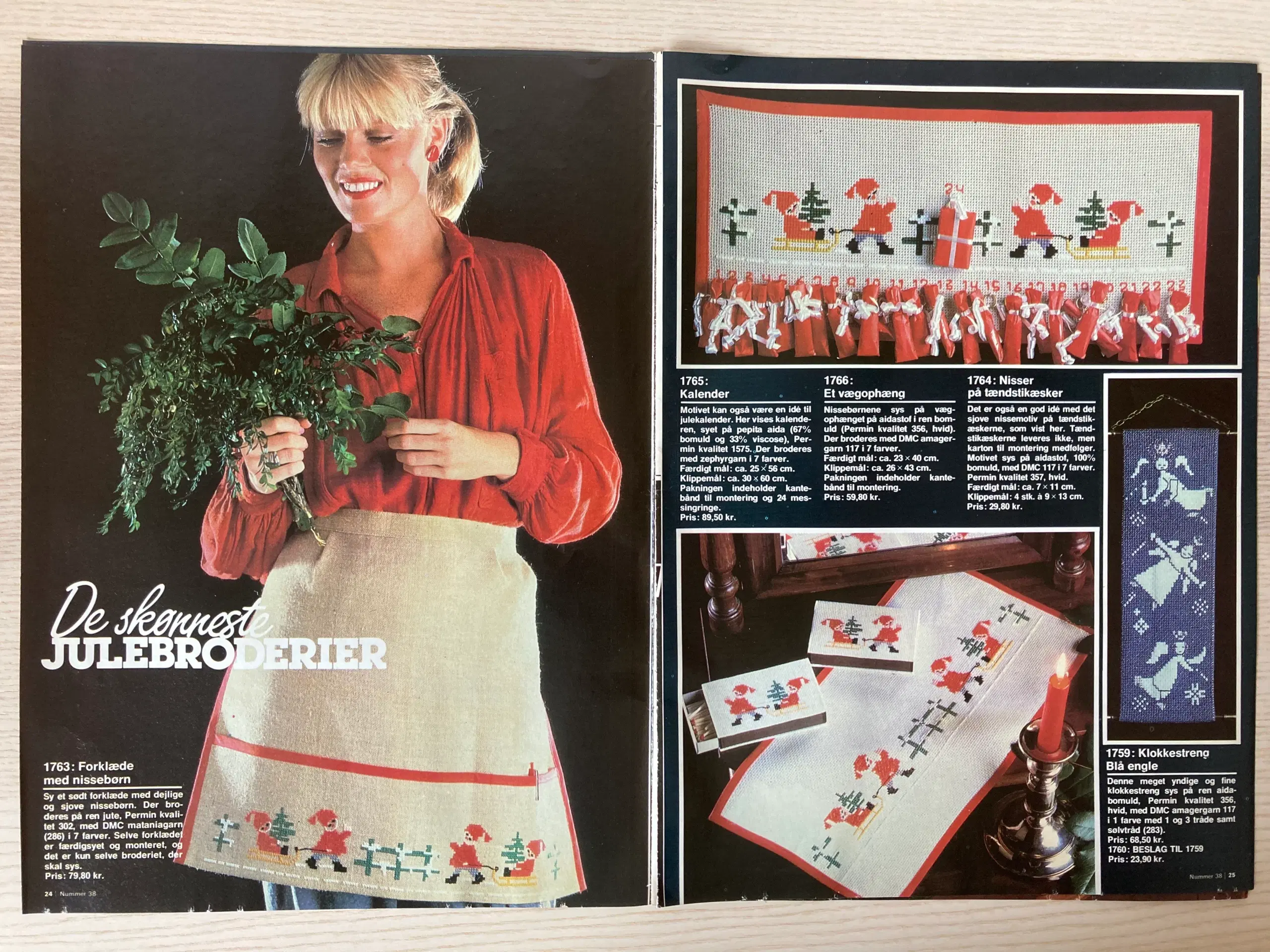 9 julebroderimønstre incl Femina møark 38/1983