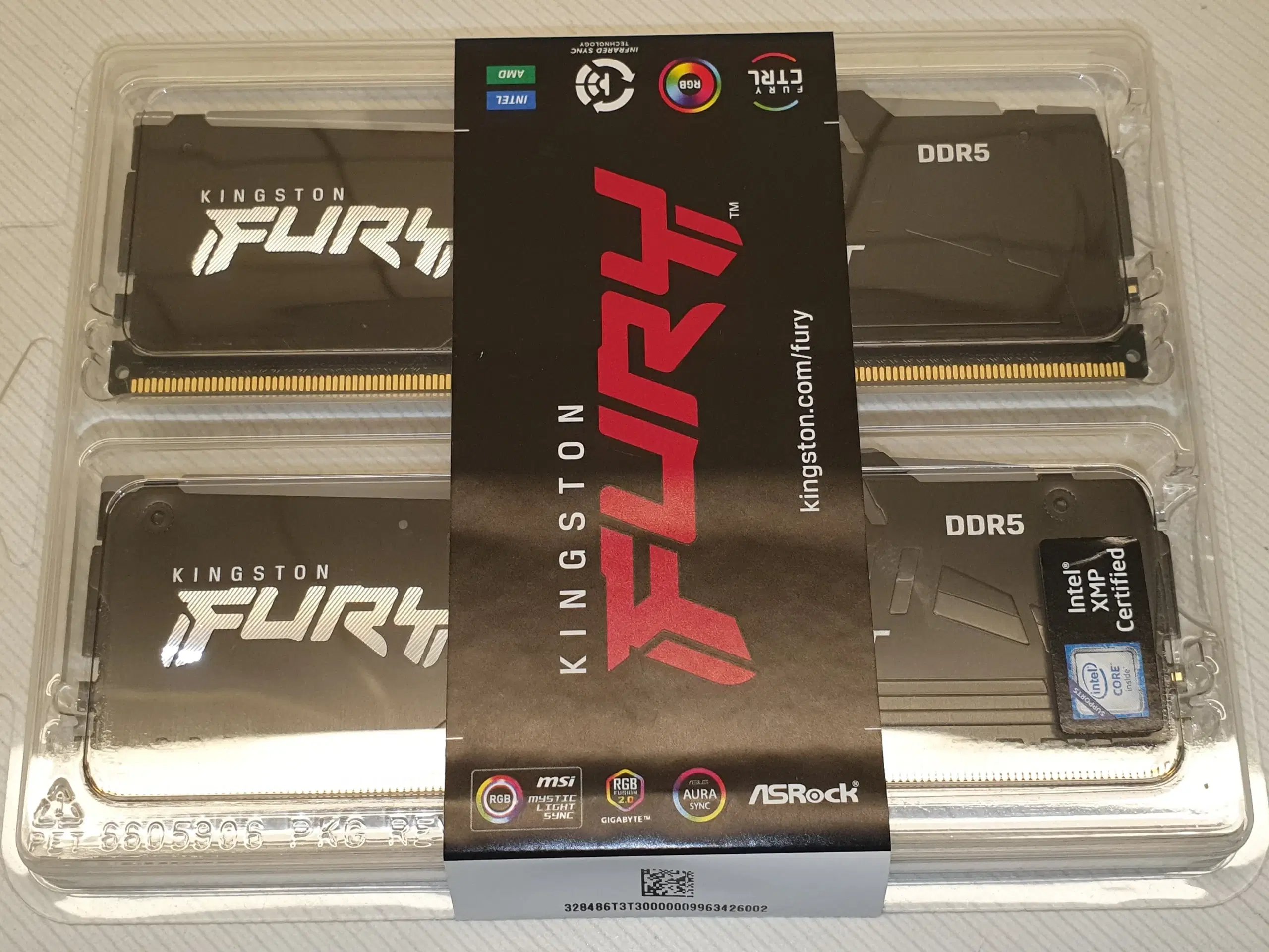 Ram 5600MHZ 16GB Kingston FURY DDR5 2x8 Gb Nye