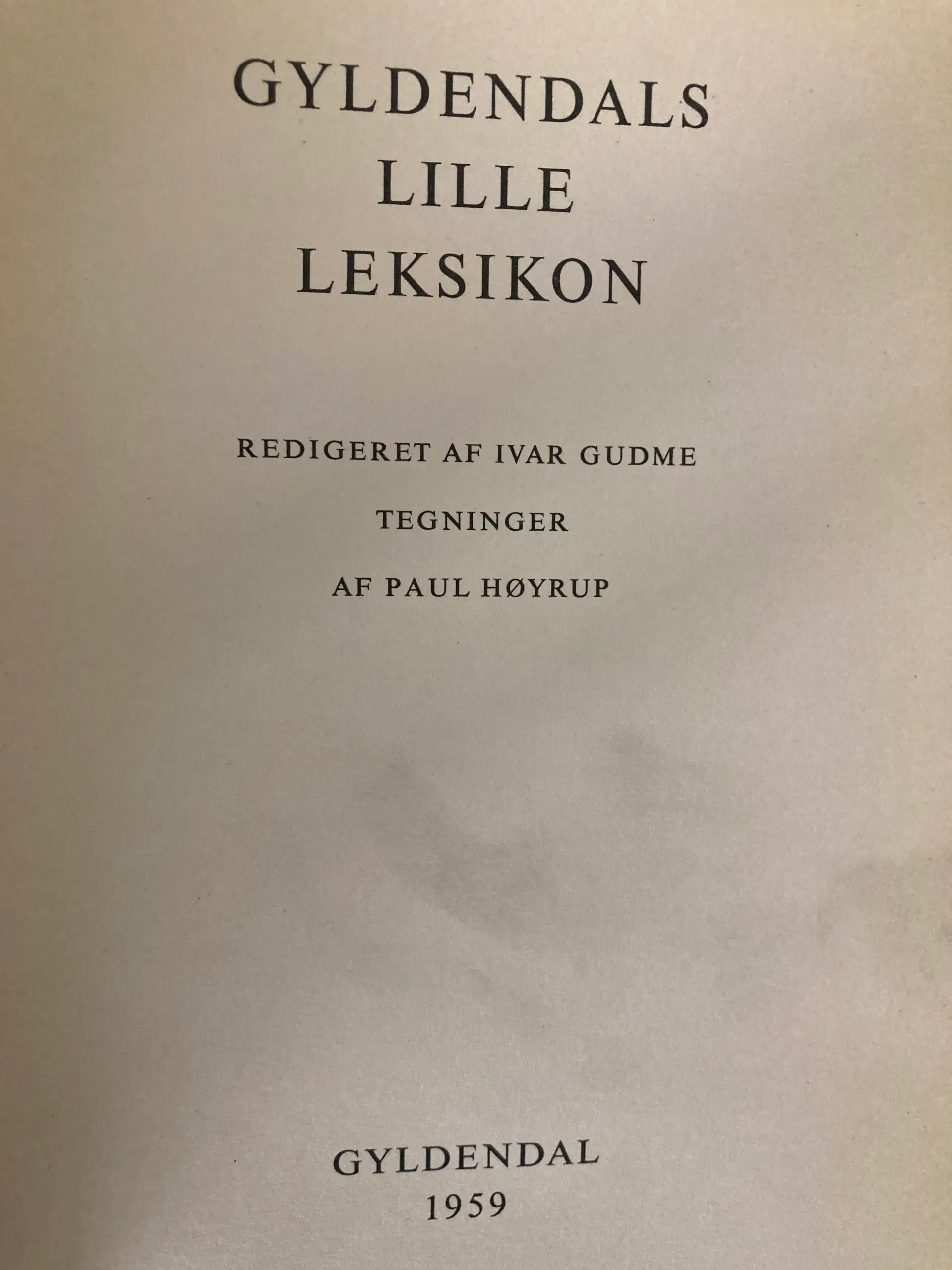 Gyldendals lille leksikon fra 1959