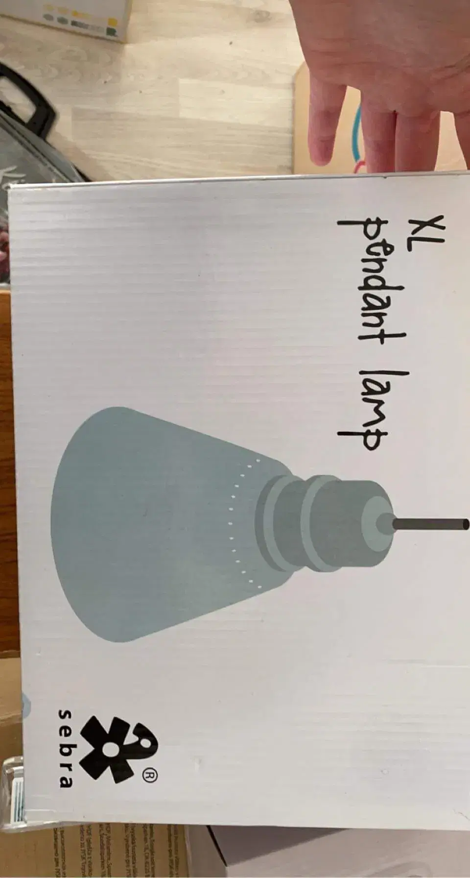 NY! SEBRA loftlampe XL i pastel blå