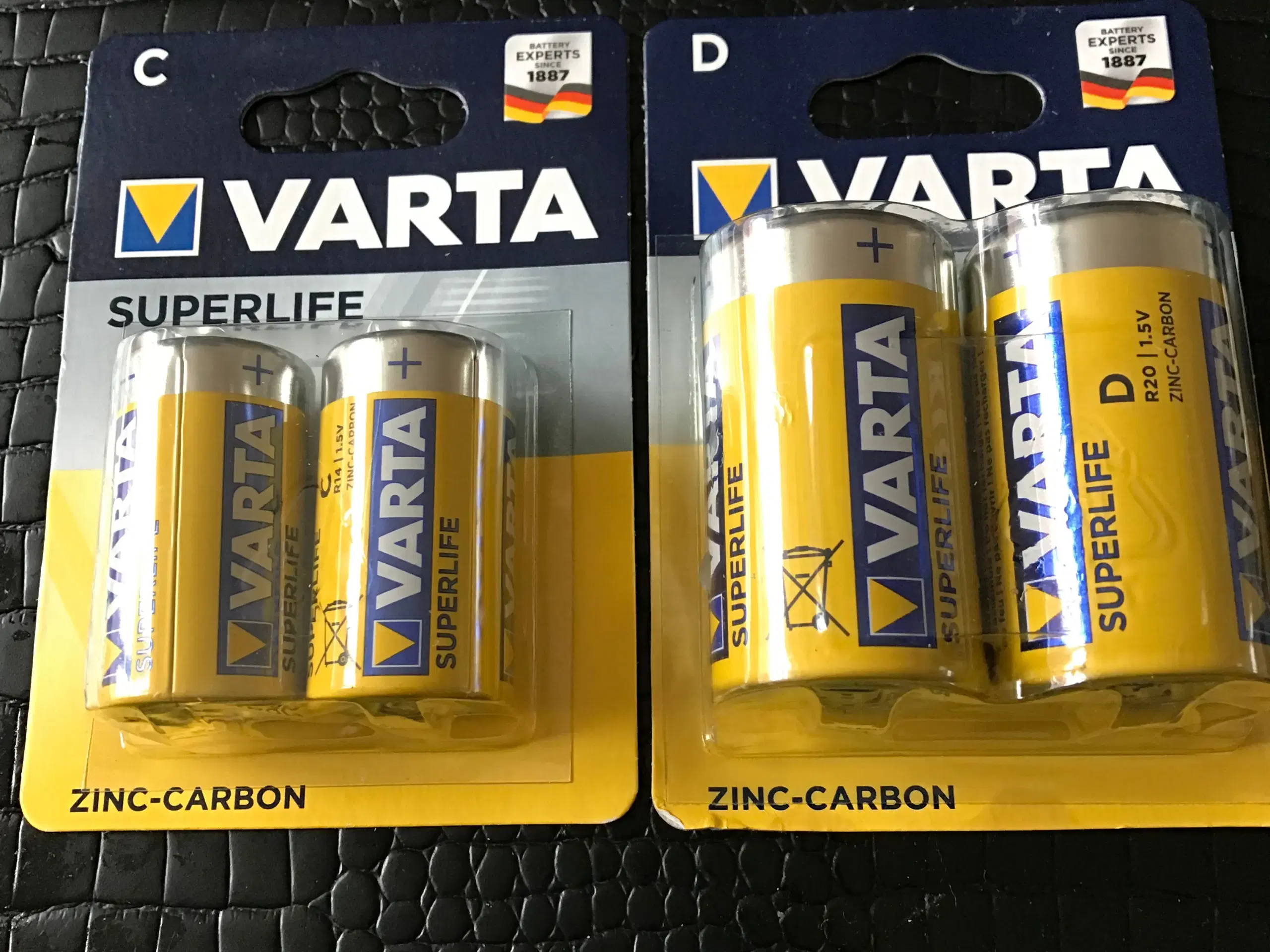 Varta C og D batterier