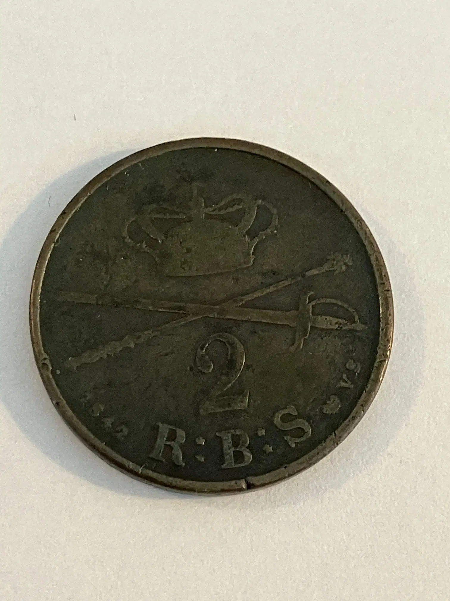 2 rigsbankskilling 1842 Danmark