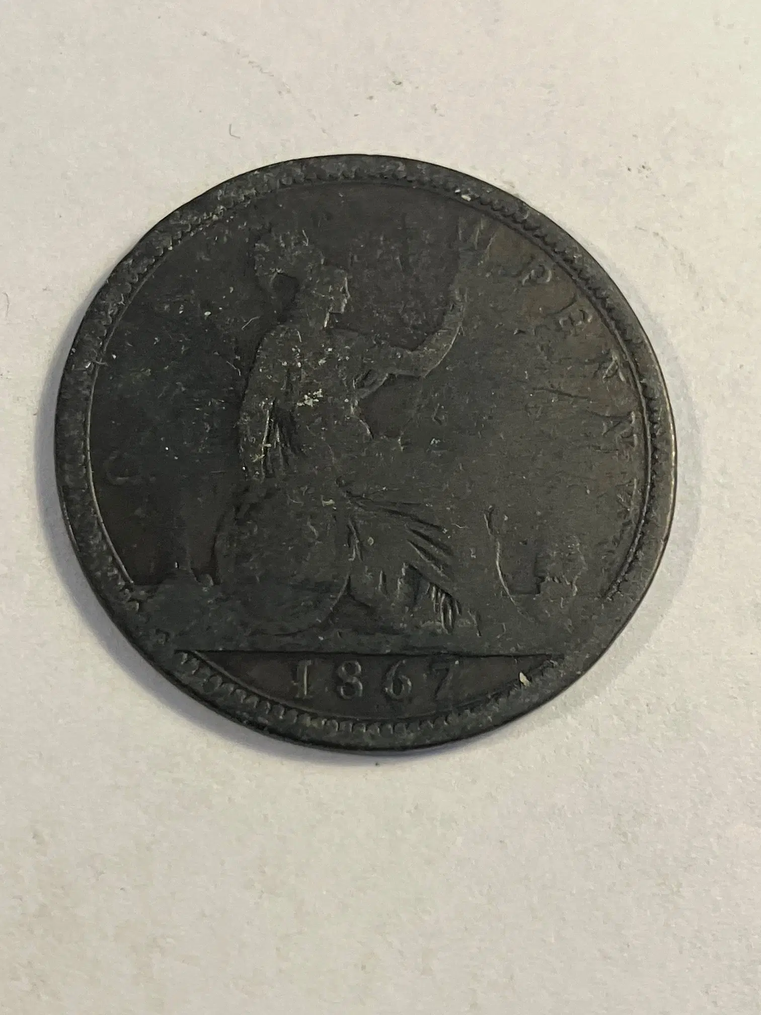 One Penny 1867 England