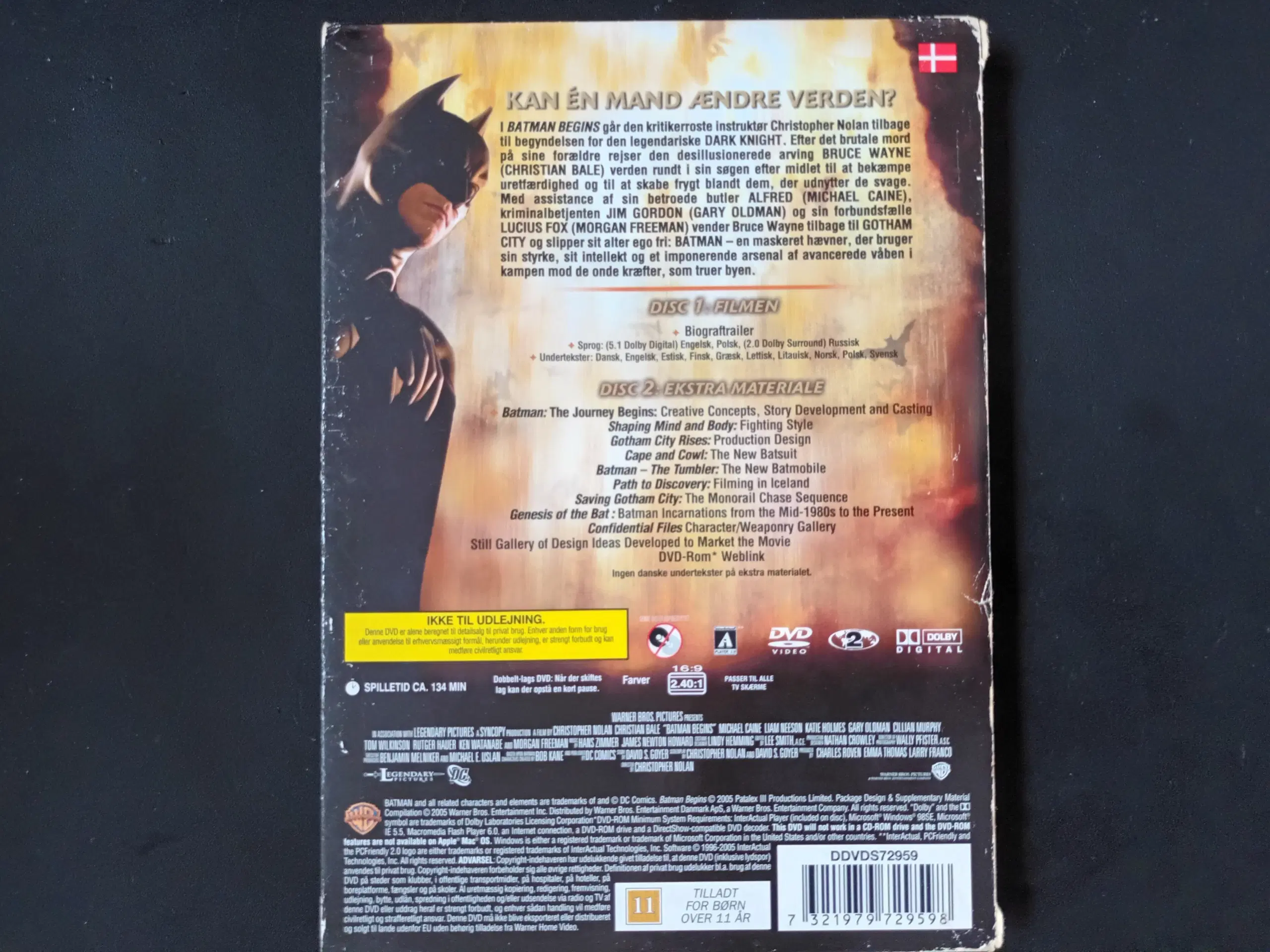 Batman Begins Dobbelt dvd