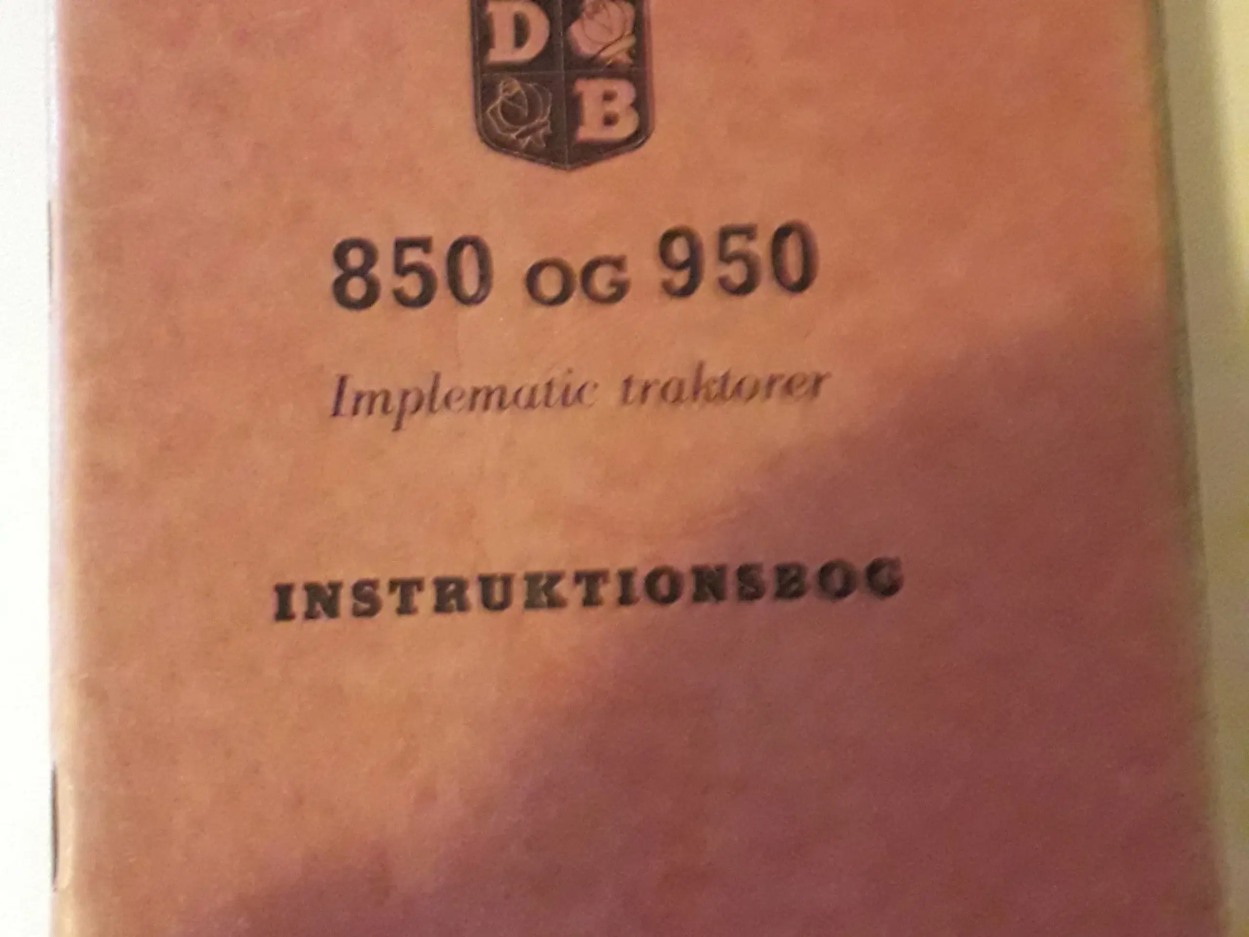 David Brown  850 / 950  Instruktionsbog