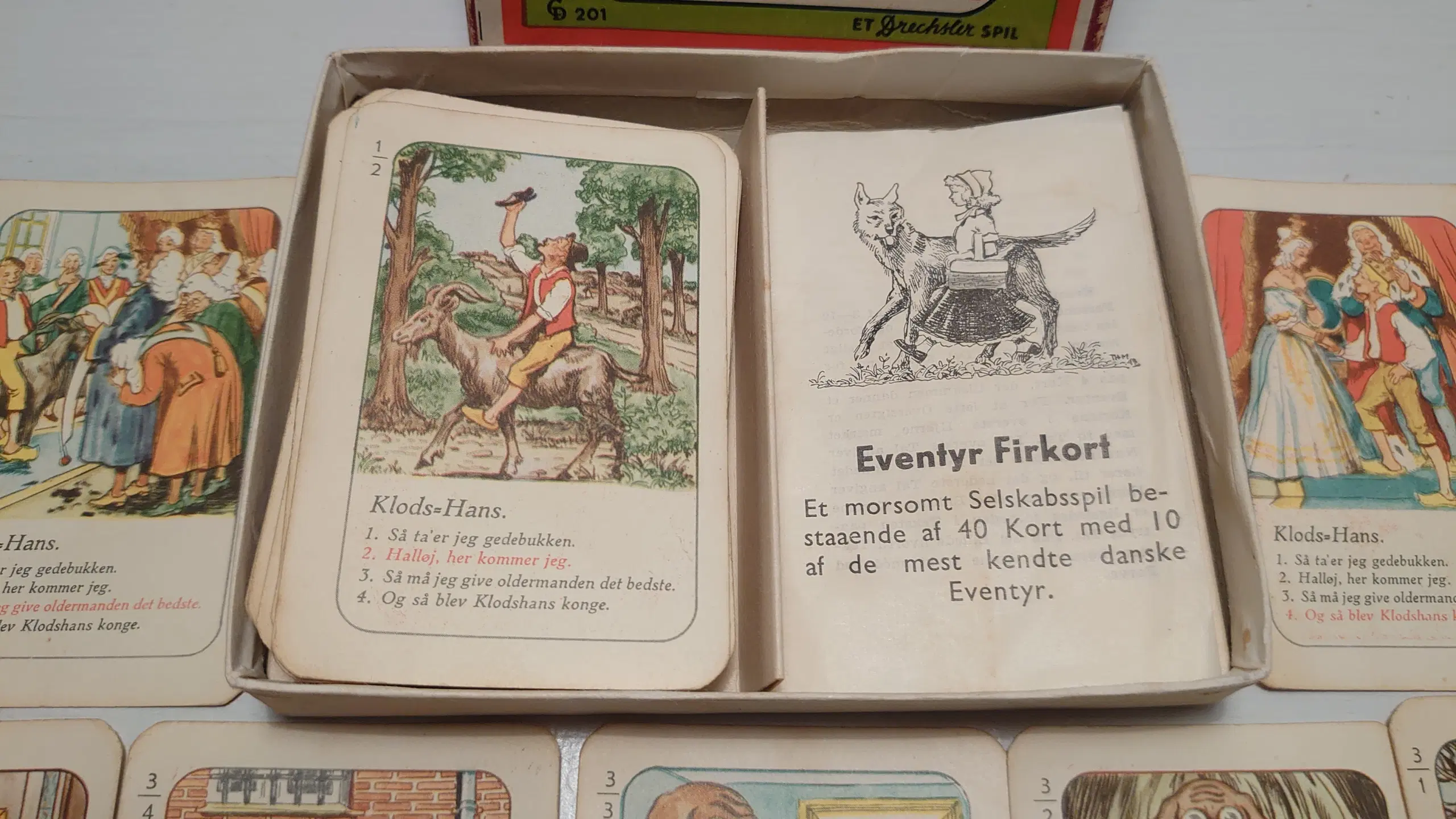 Eventyr Firkort Drechsler spil CD 201 Før 1948