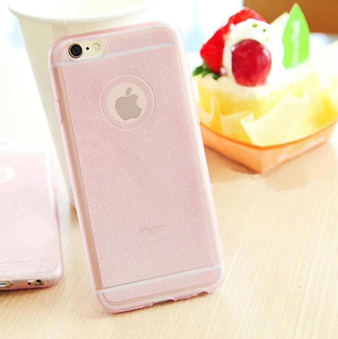 Rosa glimmer cover til iPhone 5 5s SE 6 6s 6+ 6s+