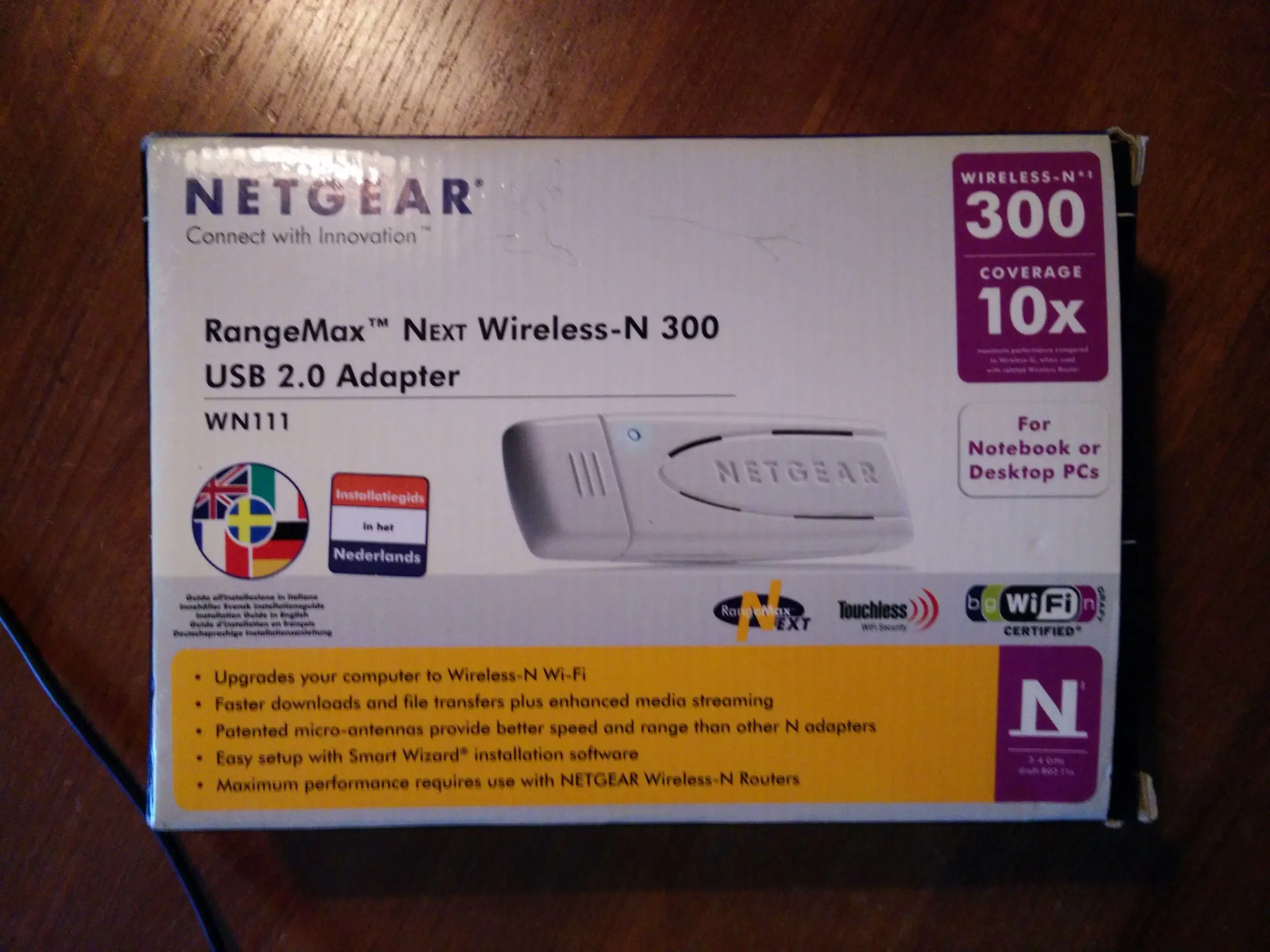 Netgear RangeMax USB til Stærk Wi-Fi til PC Bærbar