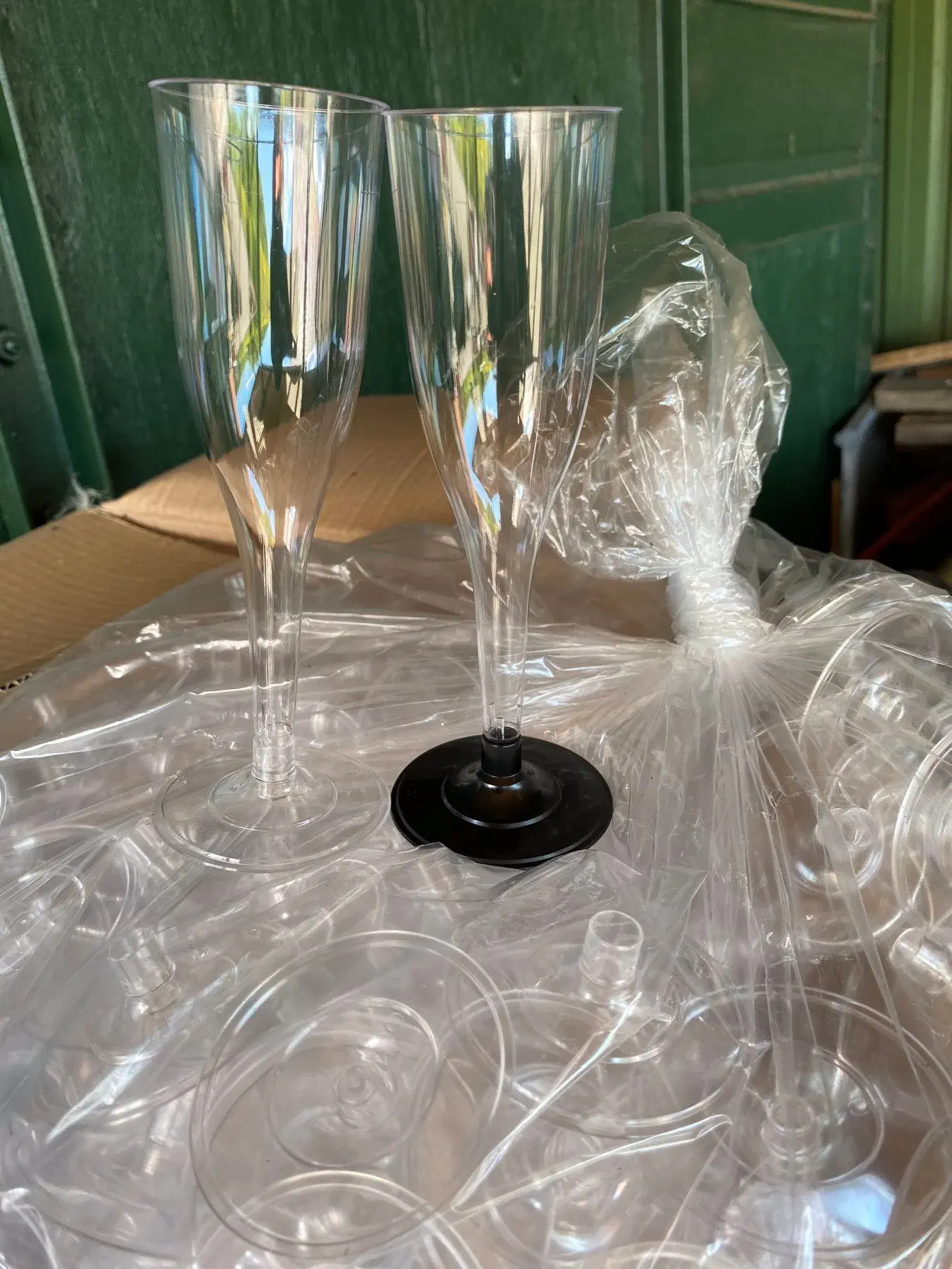 Champagneglas i plast