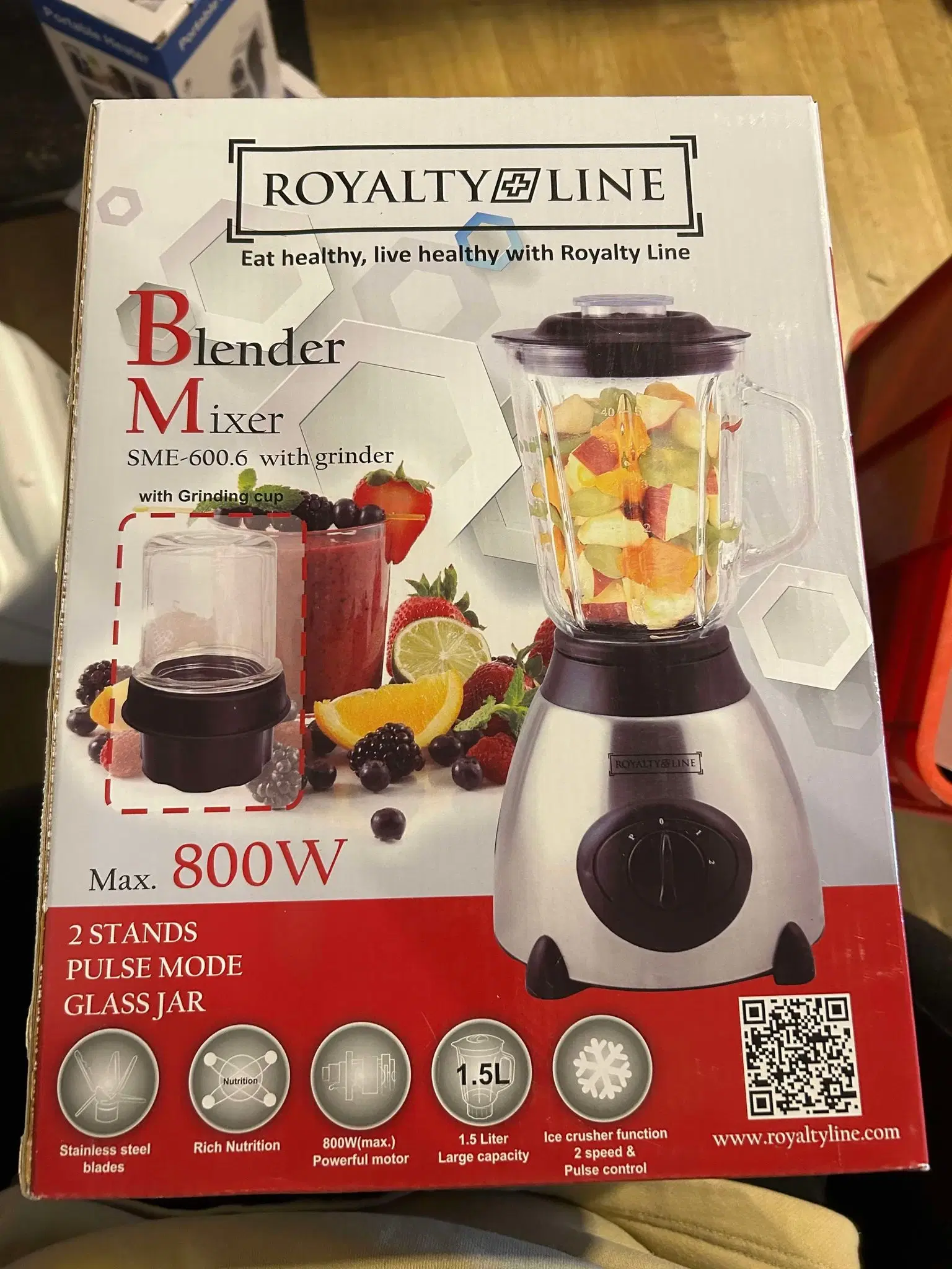 Blender Mixer 800W fra Royalty Line