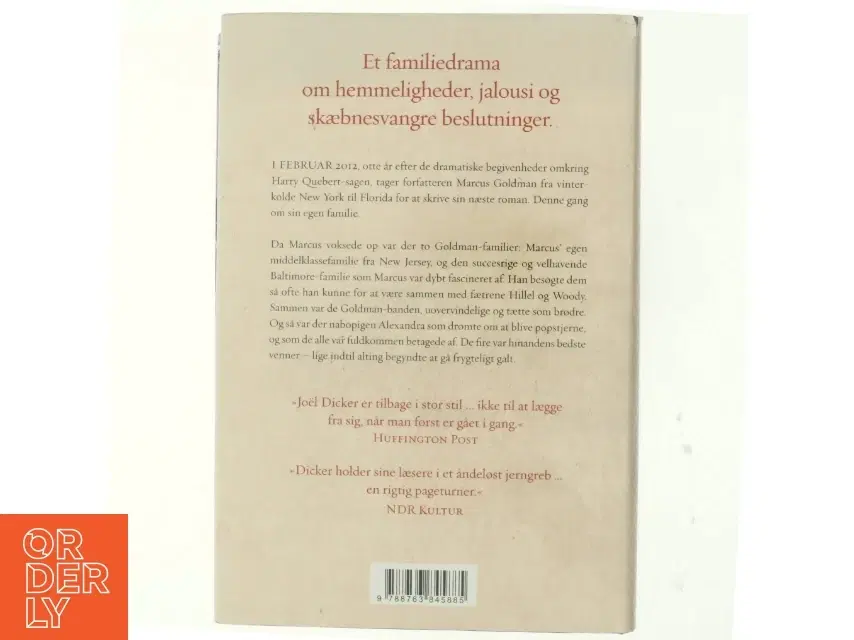 Bogen om Baltimore-familien : roman af Joël Dicker (Bog)