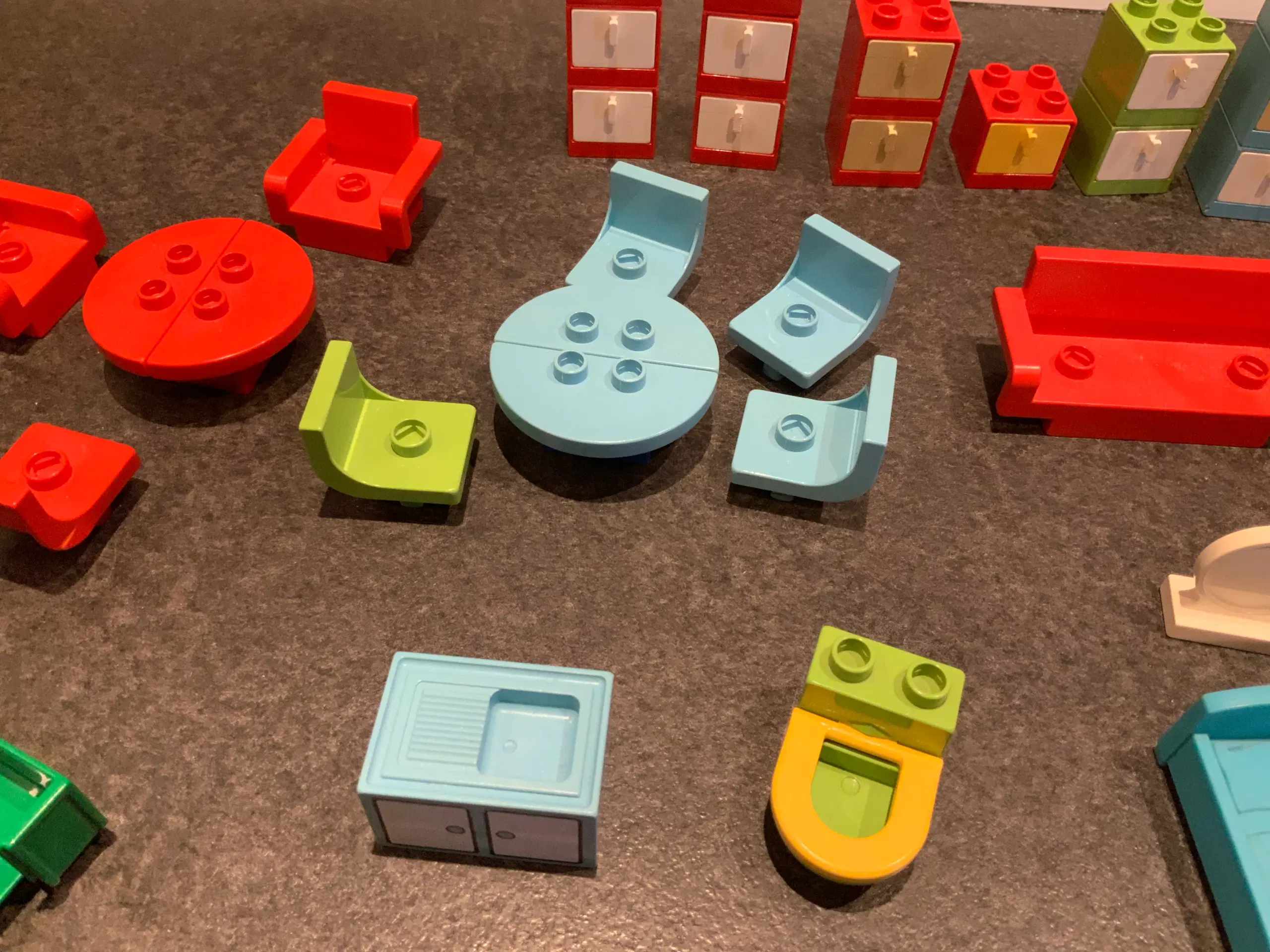 Retro lego duplo dukkehus møbler