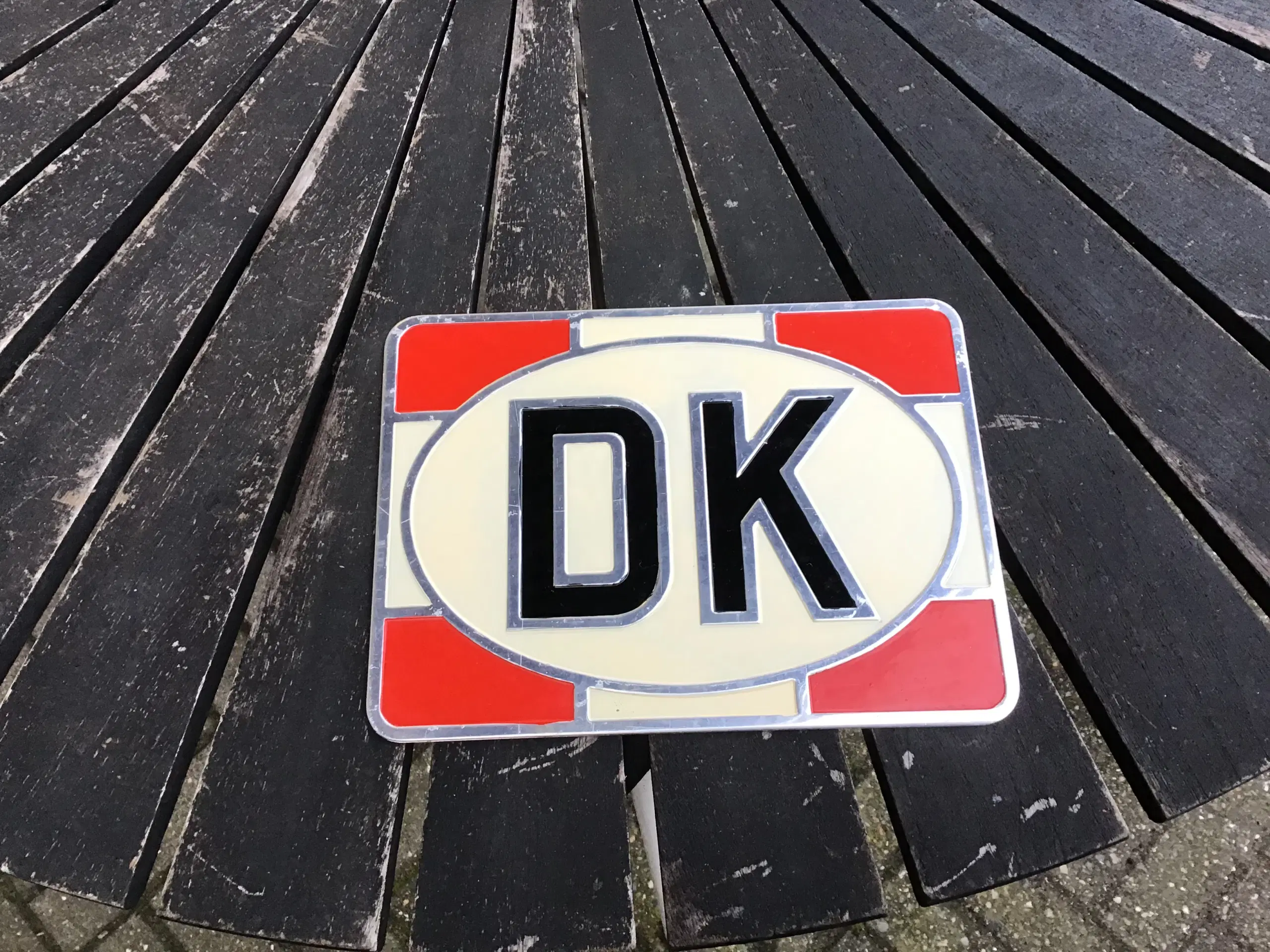 Dk skilt retro ubrugt