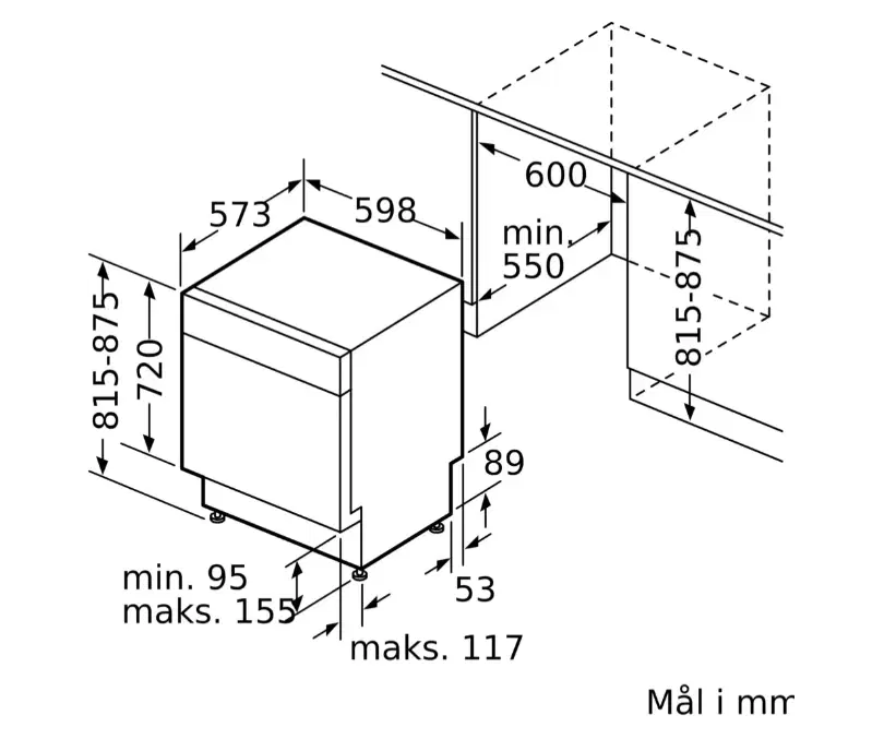 Bosch Opvaskemaskine (SMU2HTW70S) - Kun 2 år