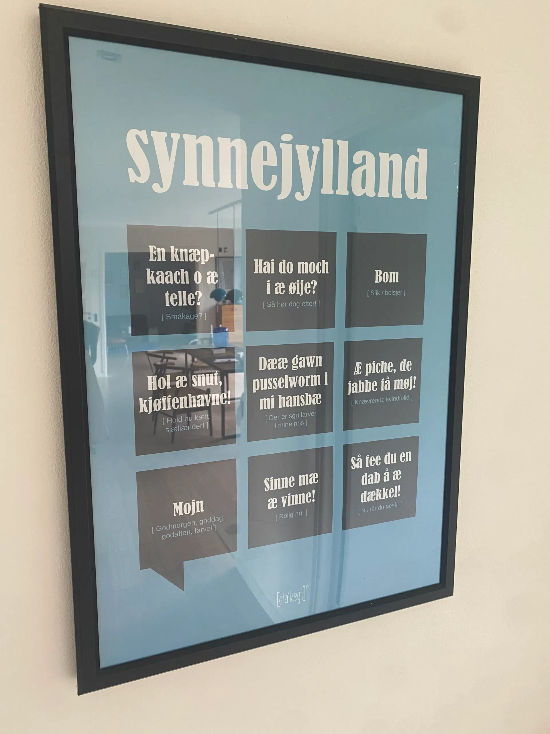 Dialægt citat plakat på sønderjysk