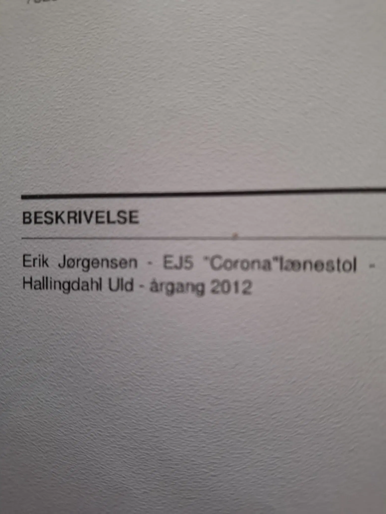 Corona stol af Erik Jørgensen