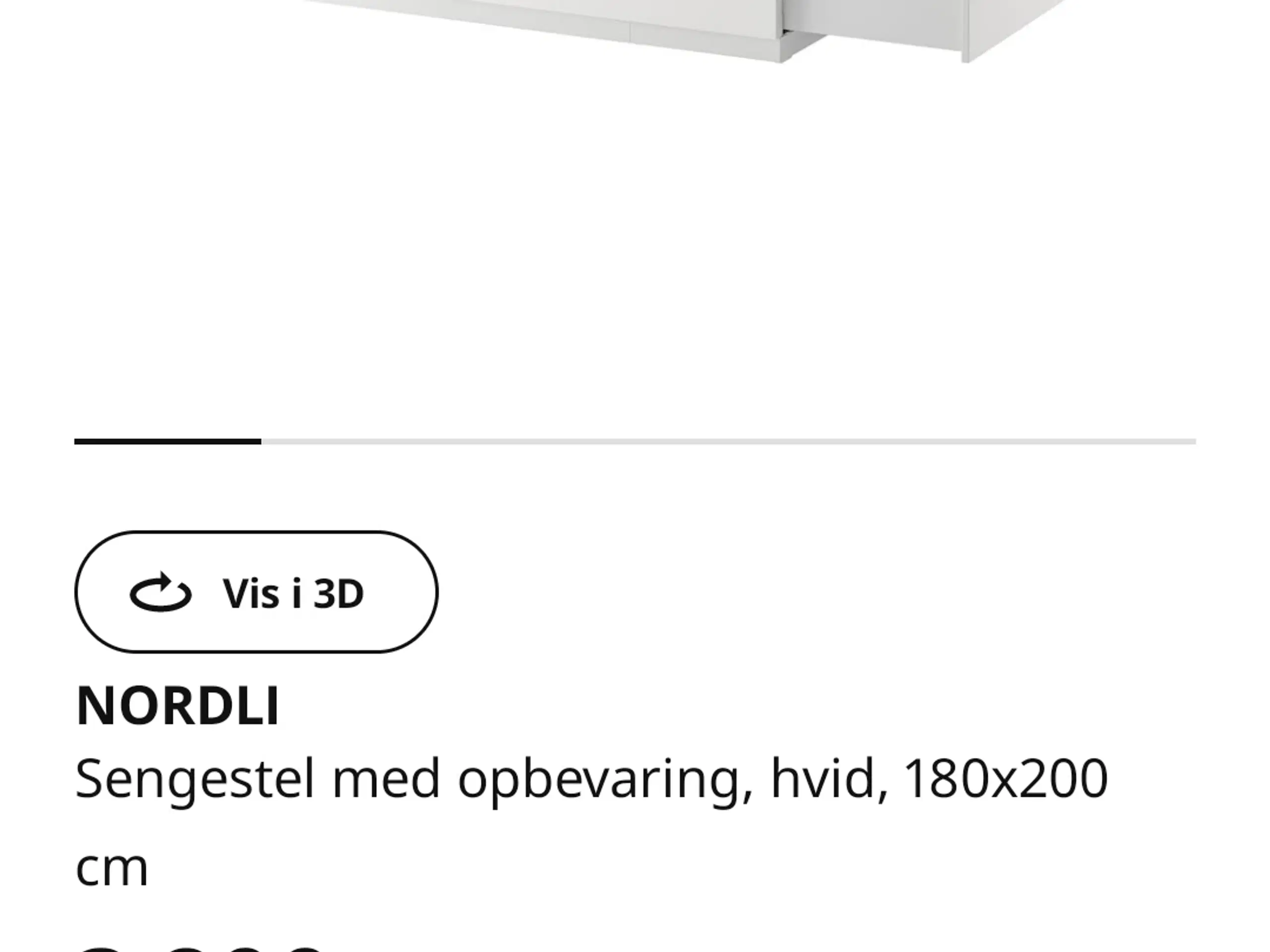 Nordli sengestel fra Ikea 180x200