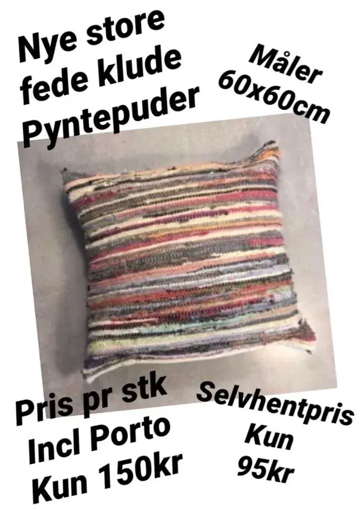 2 stk nye fede klude-pyntepuder