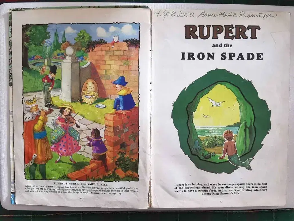 Bog med tegneserie: RUPERT and the IRON SPADE