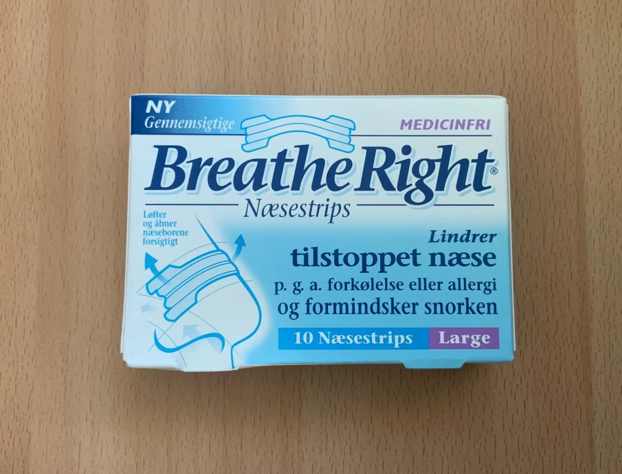 Breathe Right Næsestrips 10 stk Store