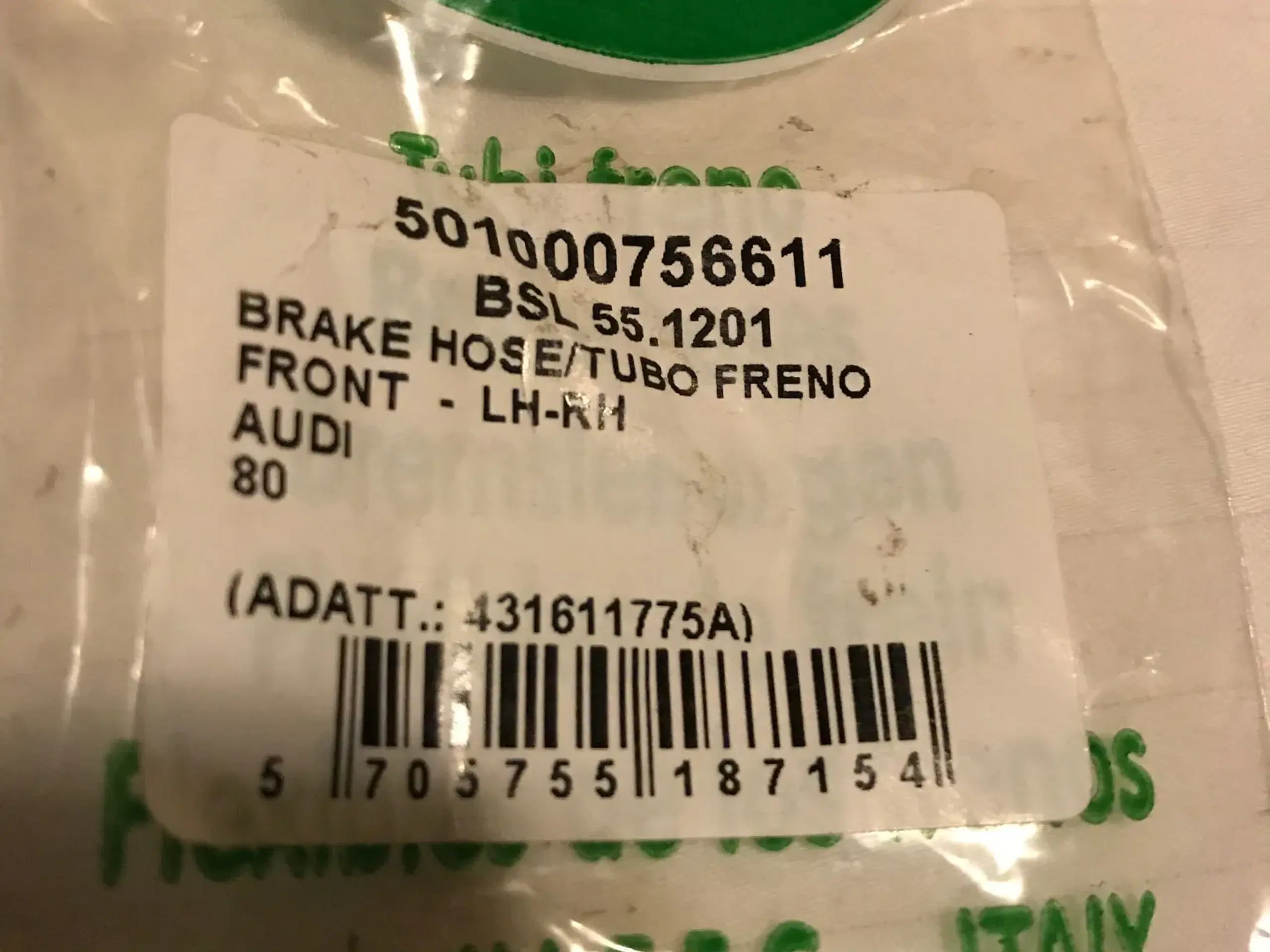 Bremseslanger til Audi 80