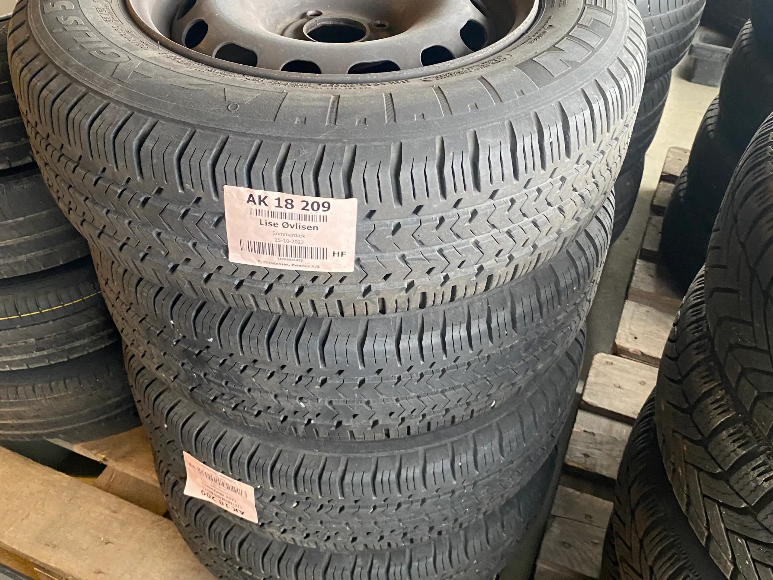 Stålfælge på Michelin sommerdæk 195/70 R15