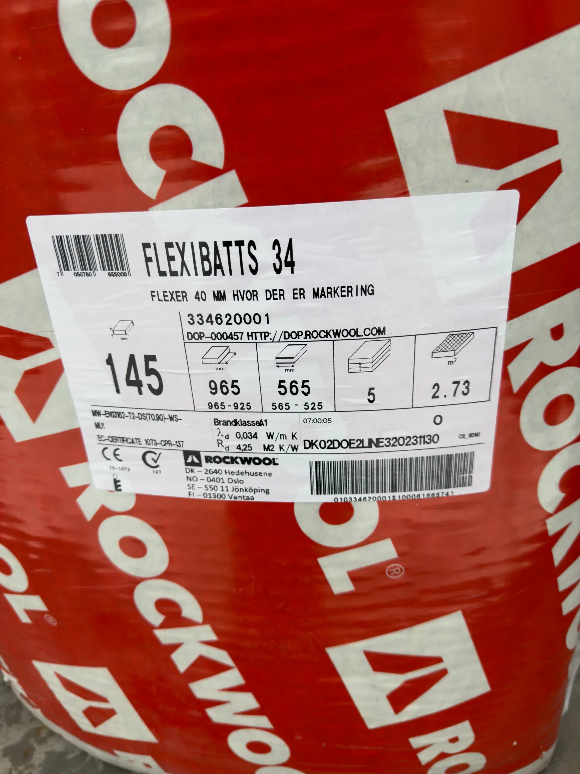 Rockwool Flexibatts 145 mm 34