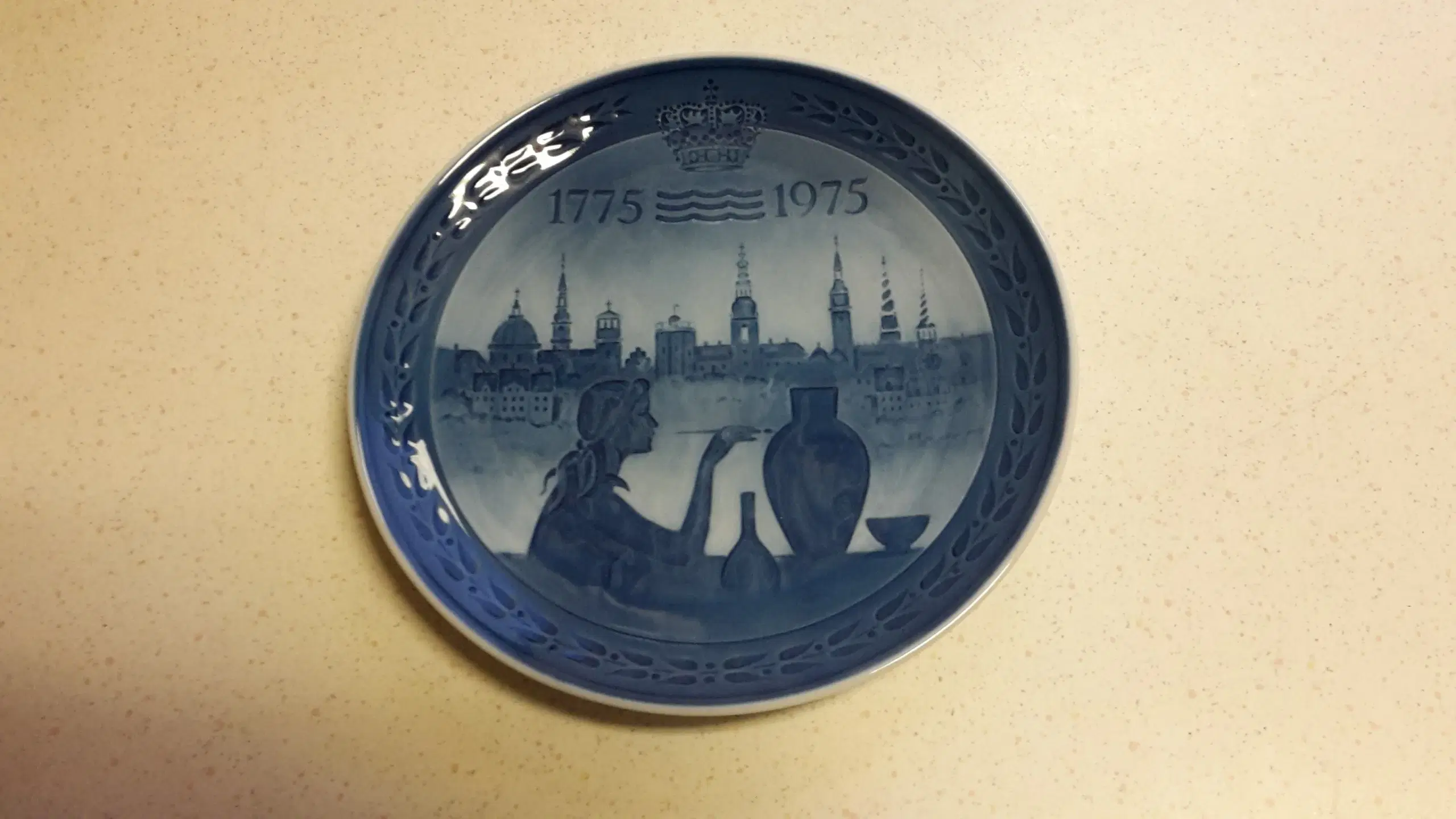 Jubilæums Platte Royal Copenhagen Porcelæn 1975