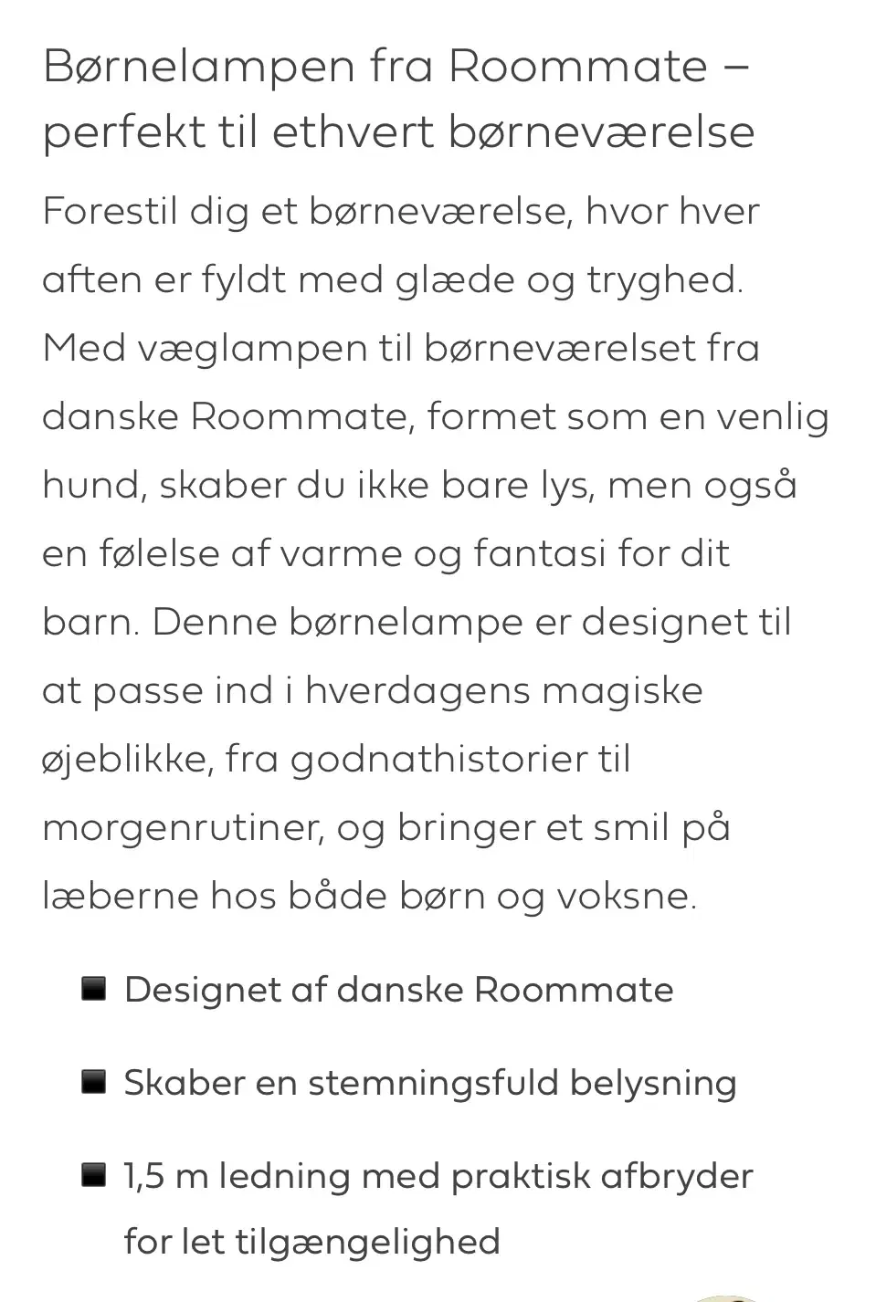 Børnelampe fra Roommate