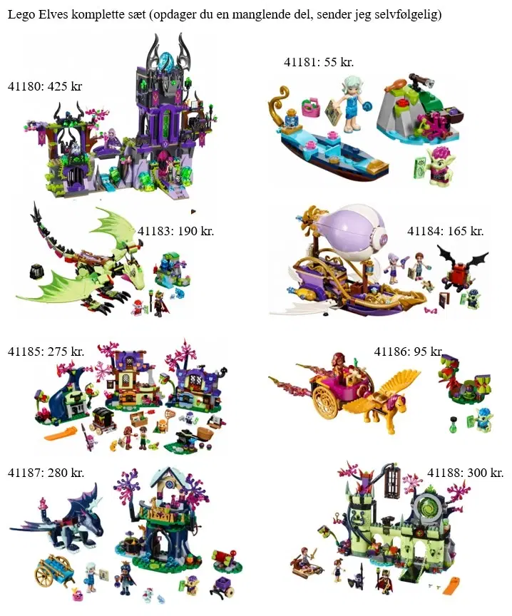 Lego Elves 41181-183-184-185-186-187-188