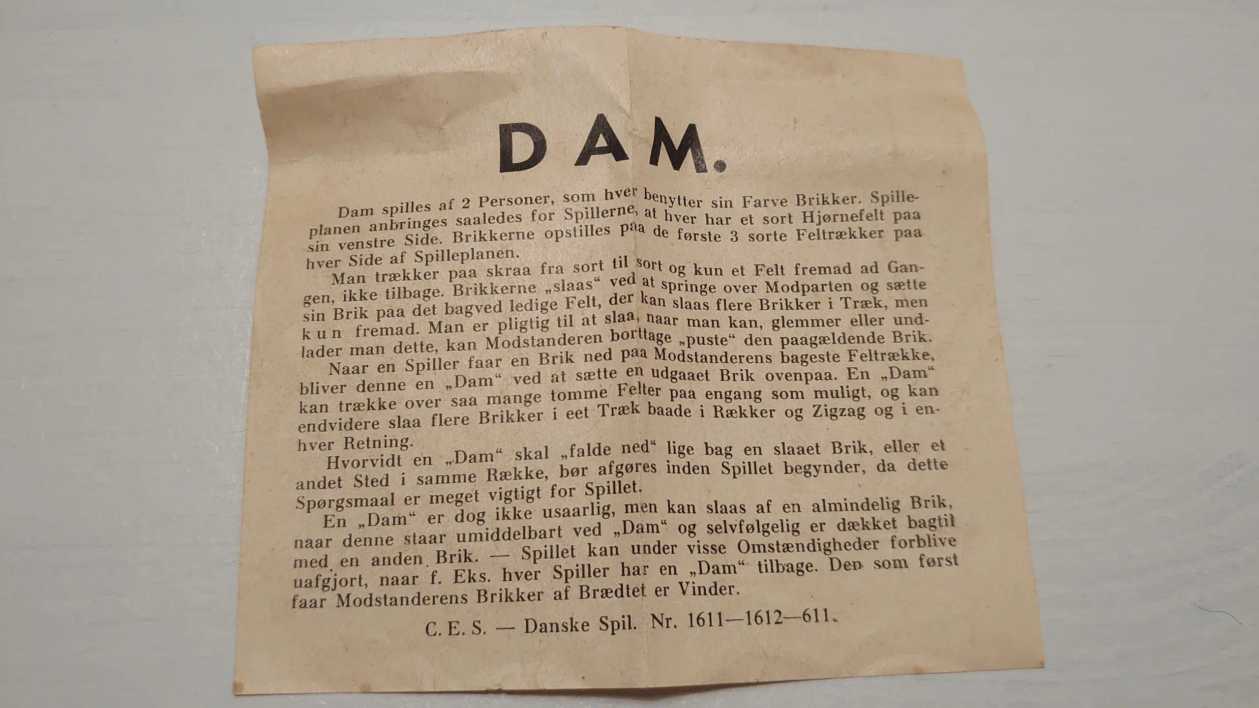 Gammelt Dam fra CES(Dansk Arbejde)Før 1948