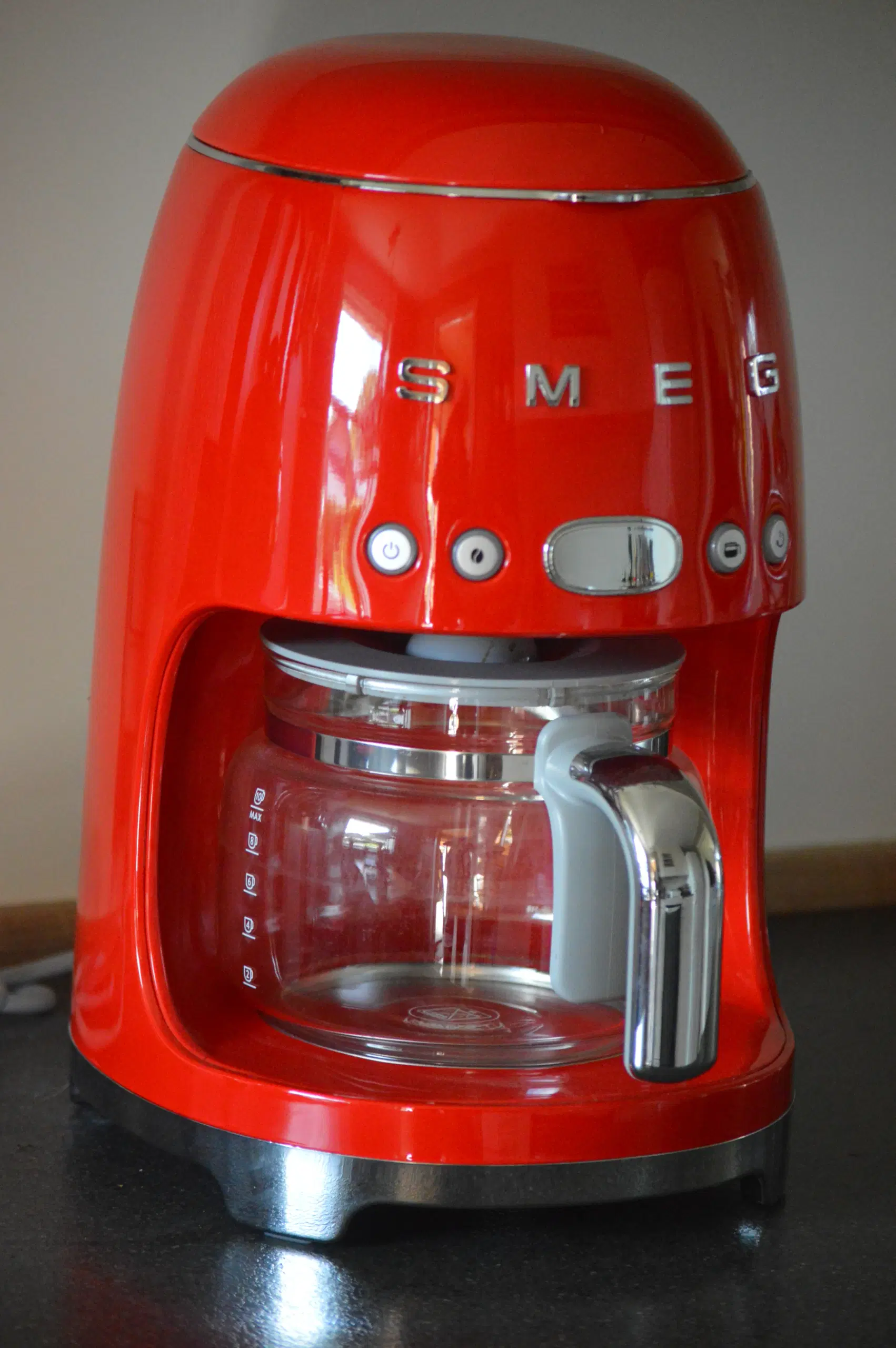 Smeg kaffemaskine rød