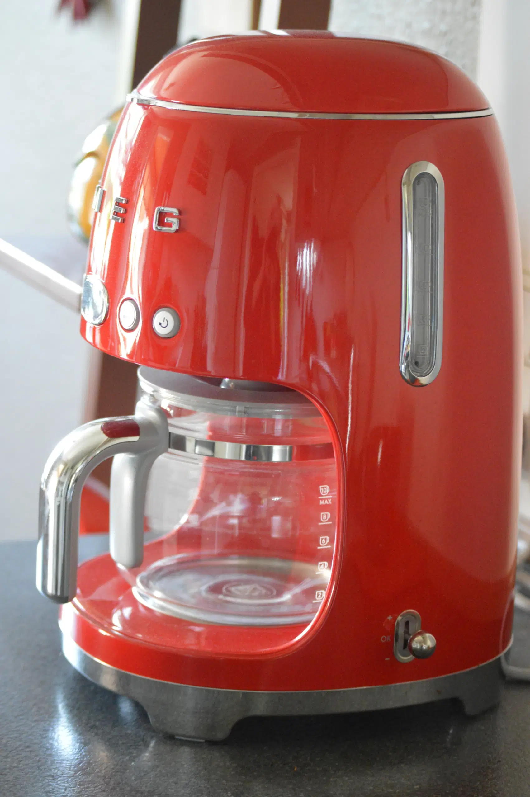 Smeg kaffemaskine rød