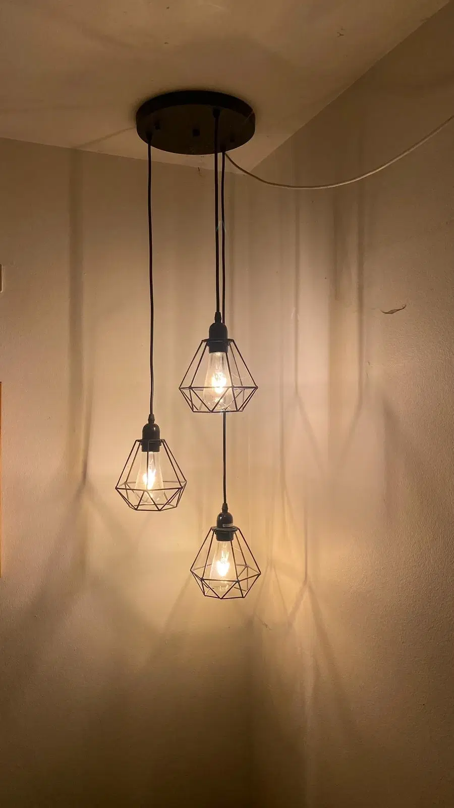 Loftslampe inkl 3 led pærer