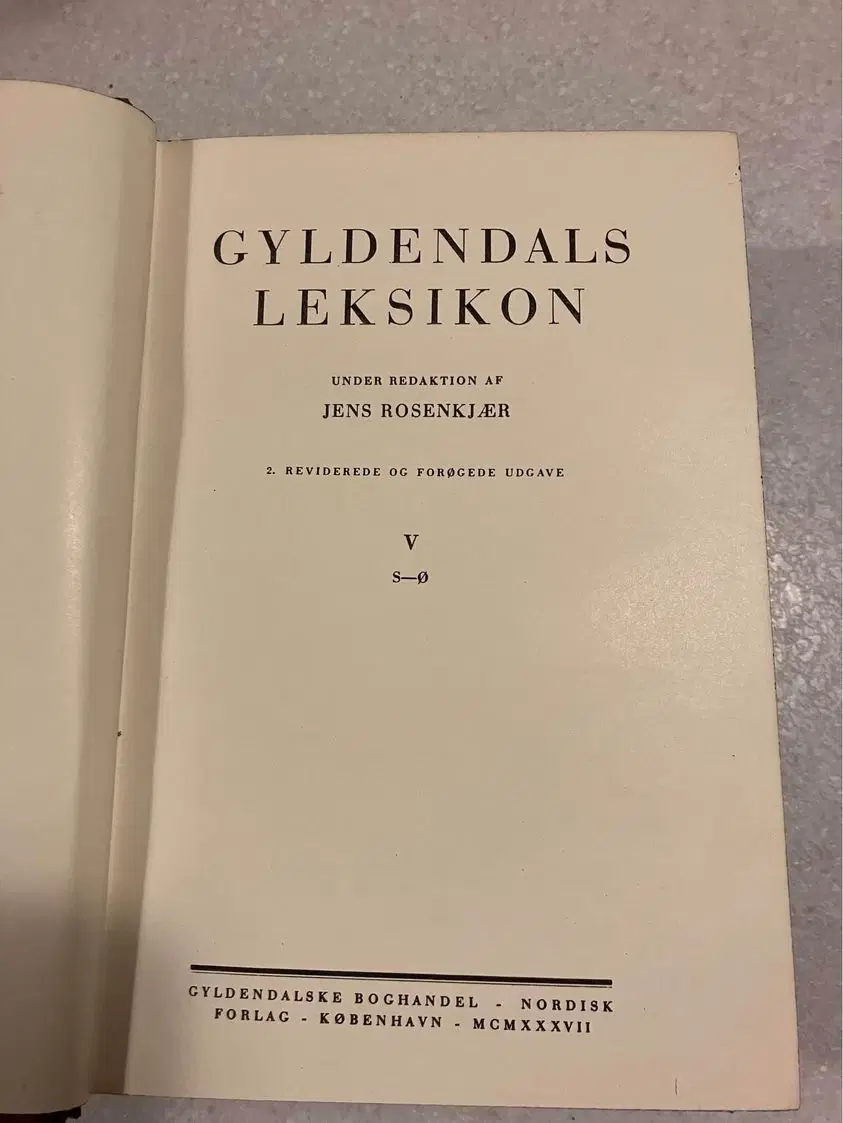 Gyldendals Leksikon 2 Udgave fra 1927 hardback