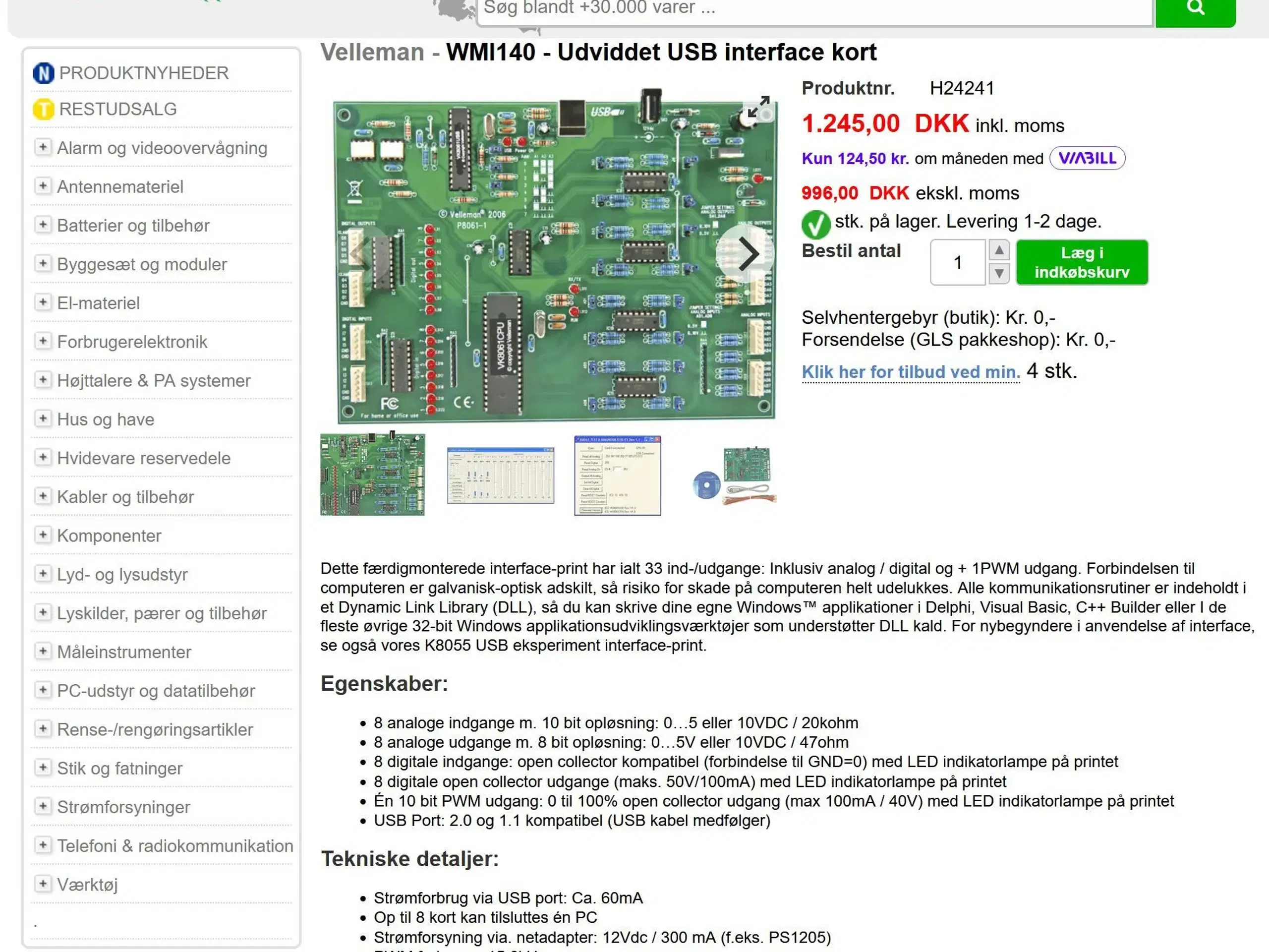 interface kort velleman