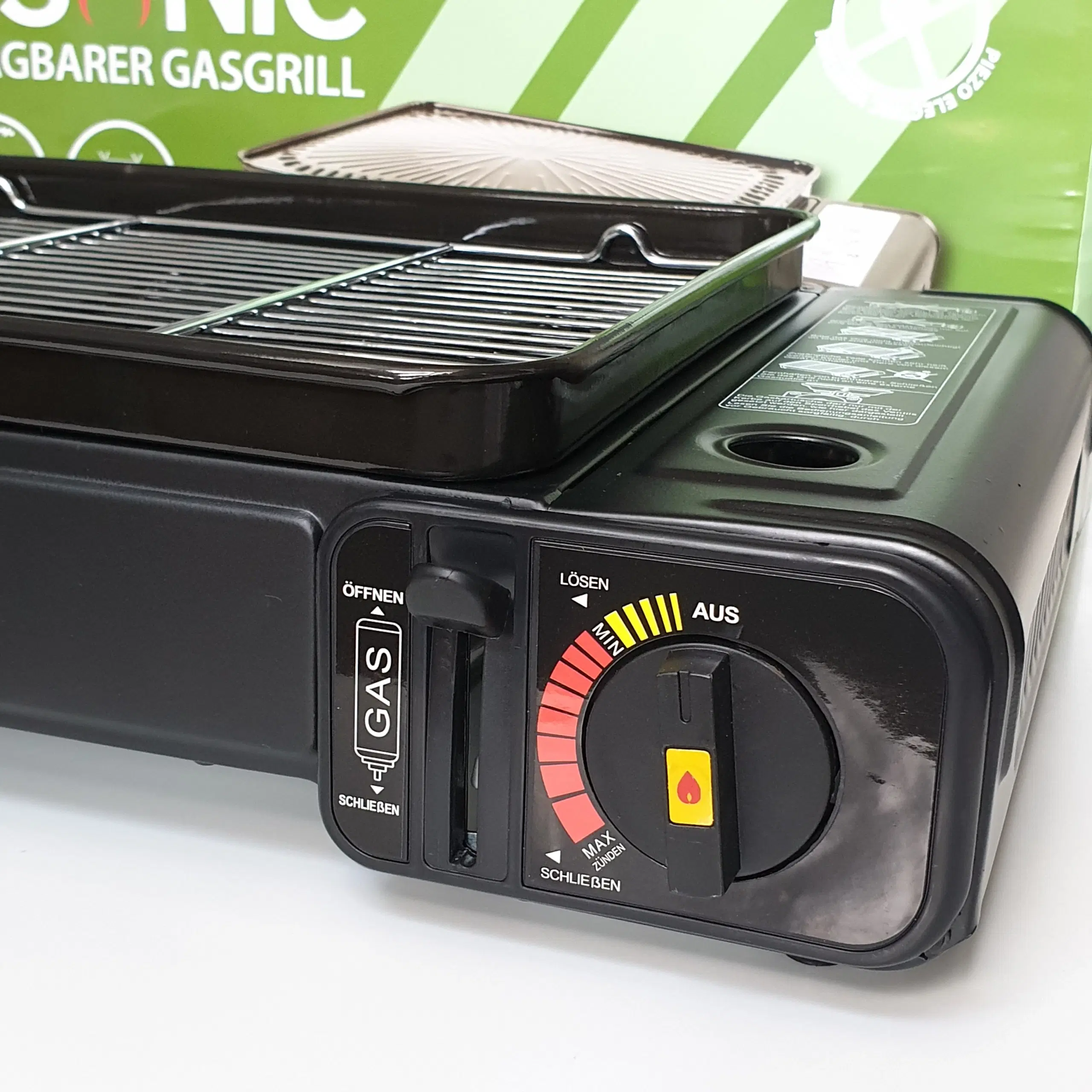 NY! 1500W RSONIC Gas Grill + 4 Gasdåser