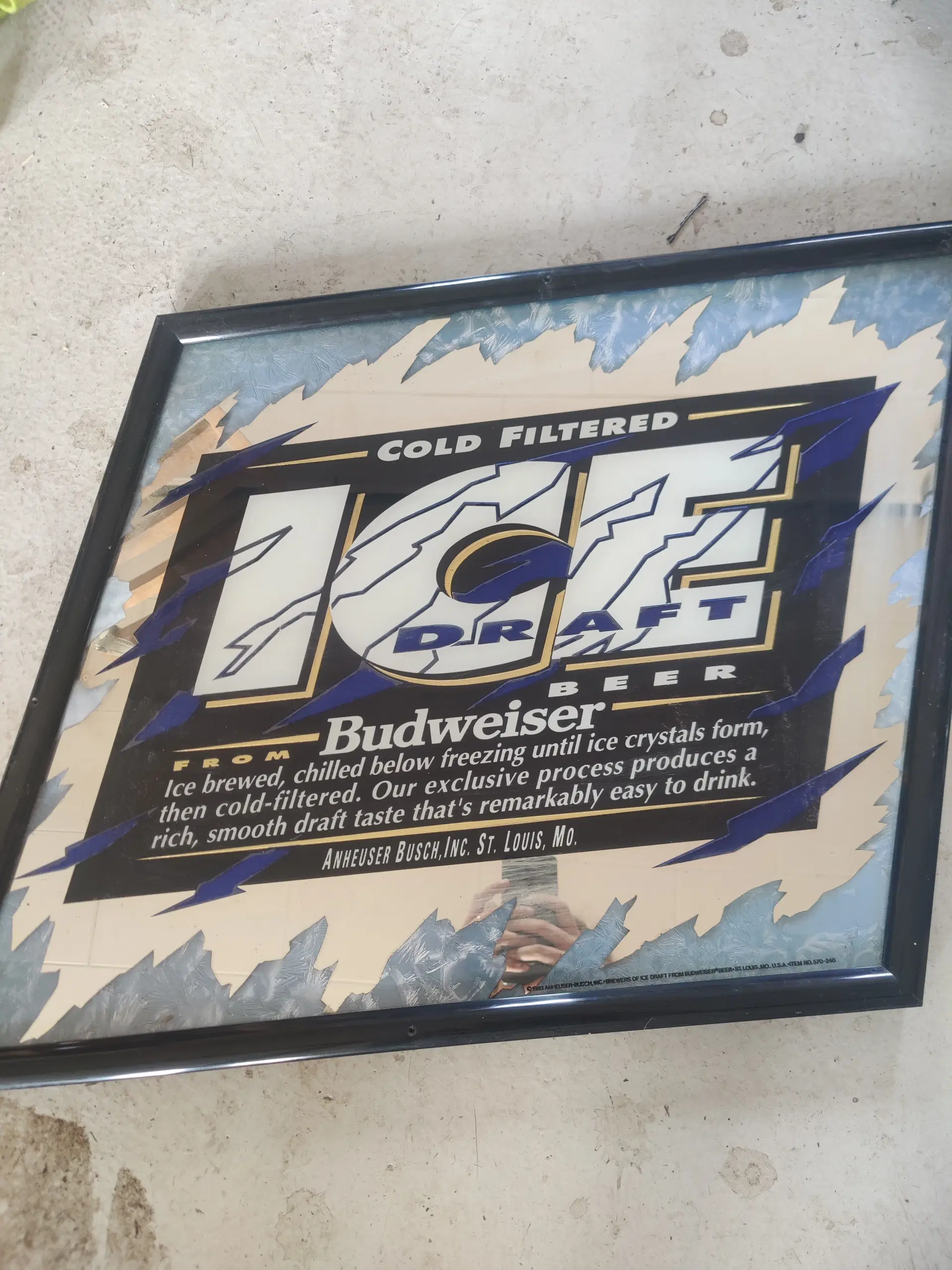 Ice draft beer Budweiser billede/spejl