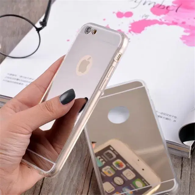 Sølv spejl cover iPhone 5 5s SE 6 6s 7 8