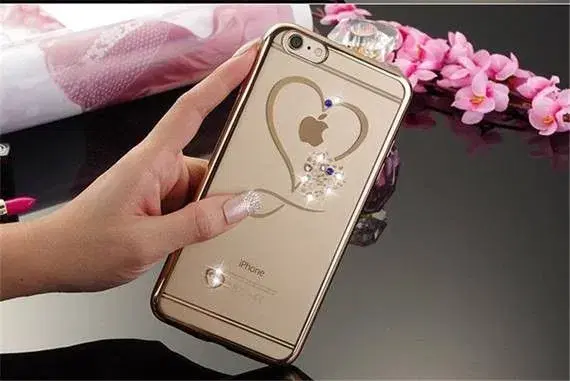 Guld silikone cover iPhone 6 6s SE 2020 7 8 7+ 8+