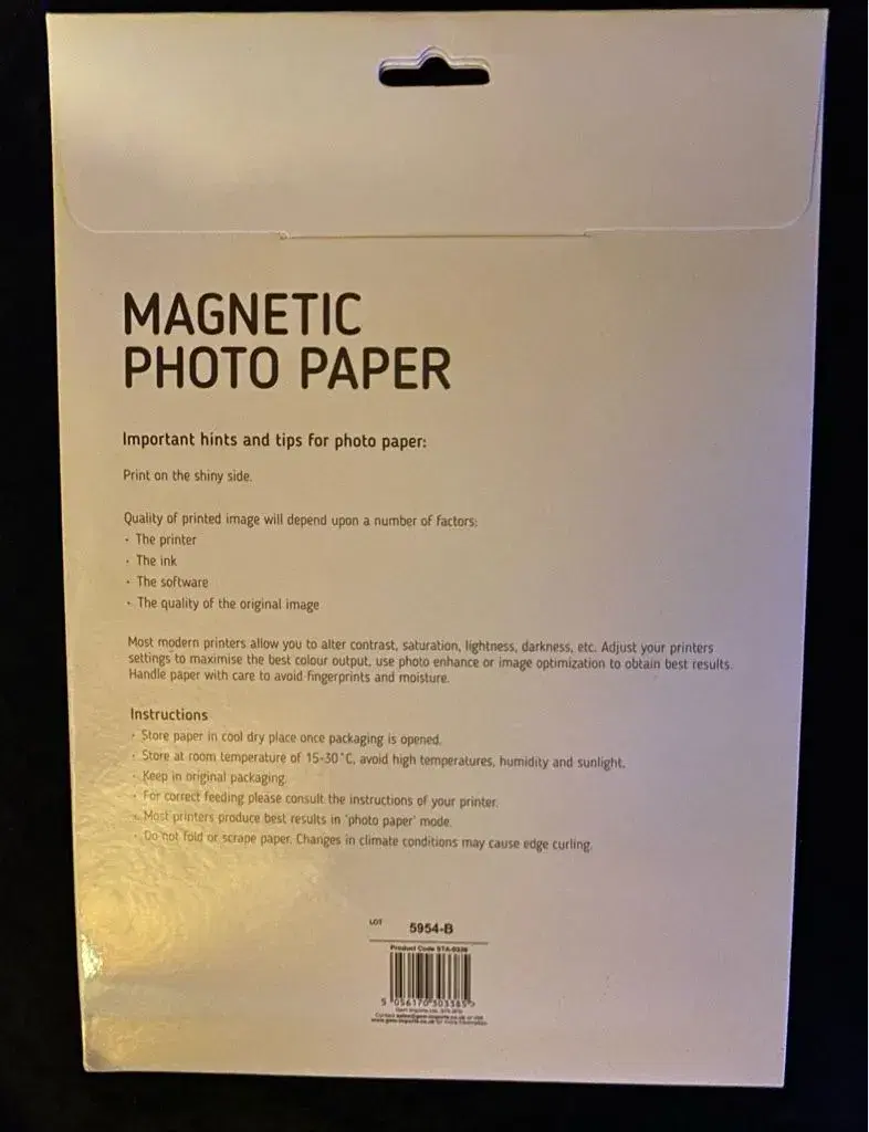 Magnetisk fotopapir