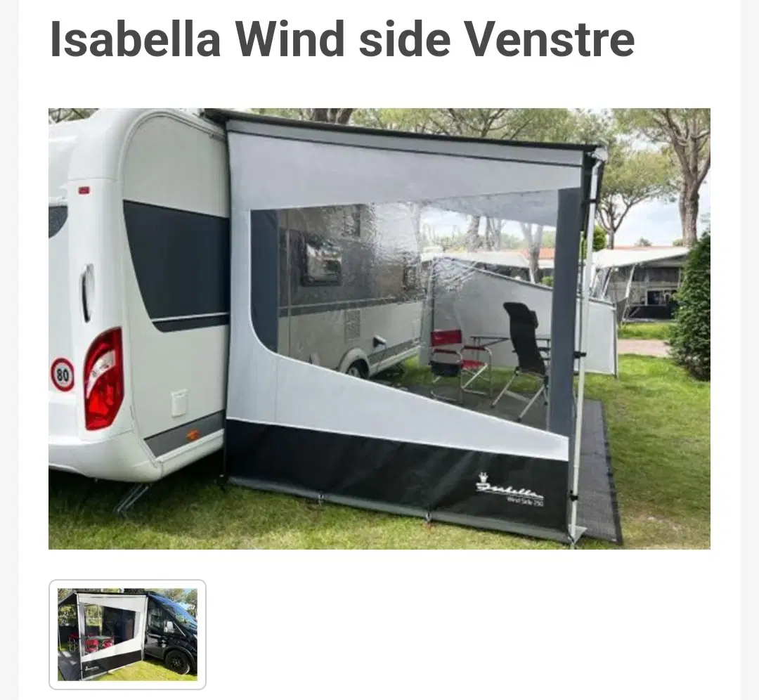 Isabella wind side venstre og højre side samt fron