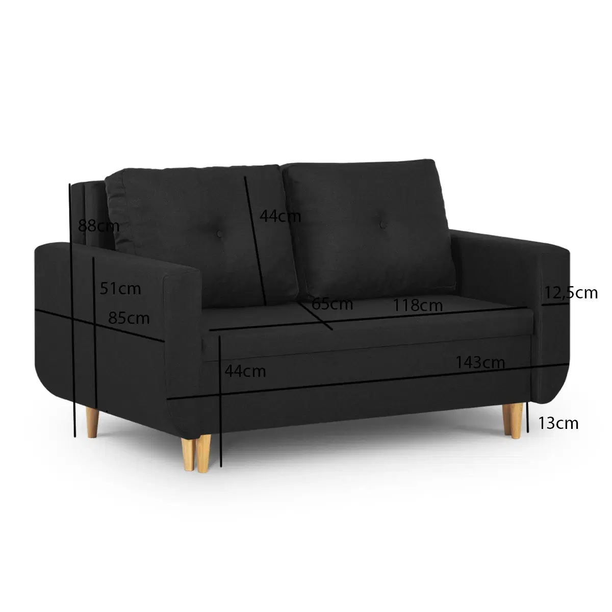 2-personers sofa med sovefunktion DORO