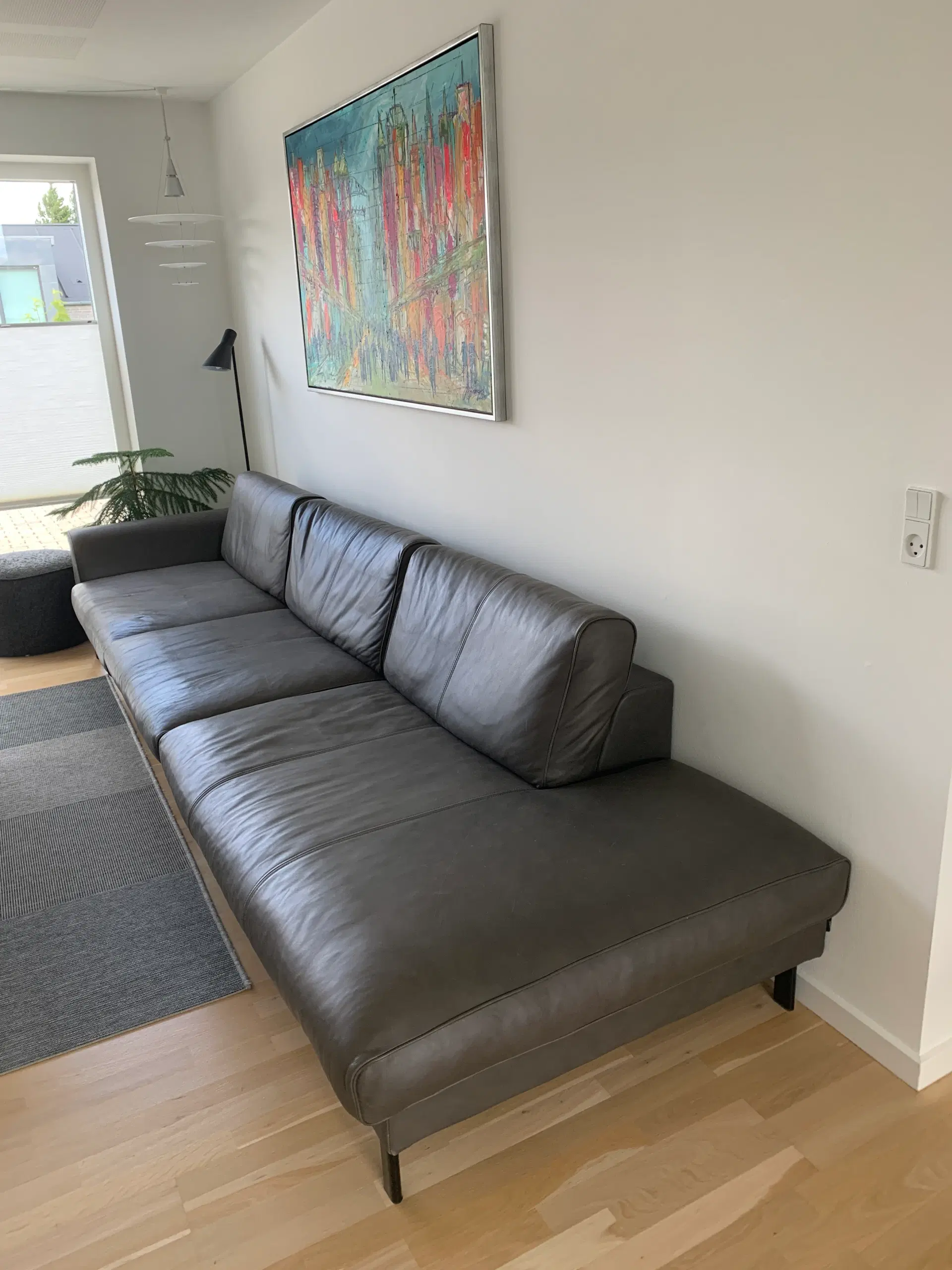 Sofa 5 pers Læder